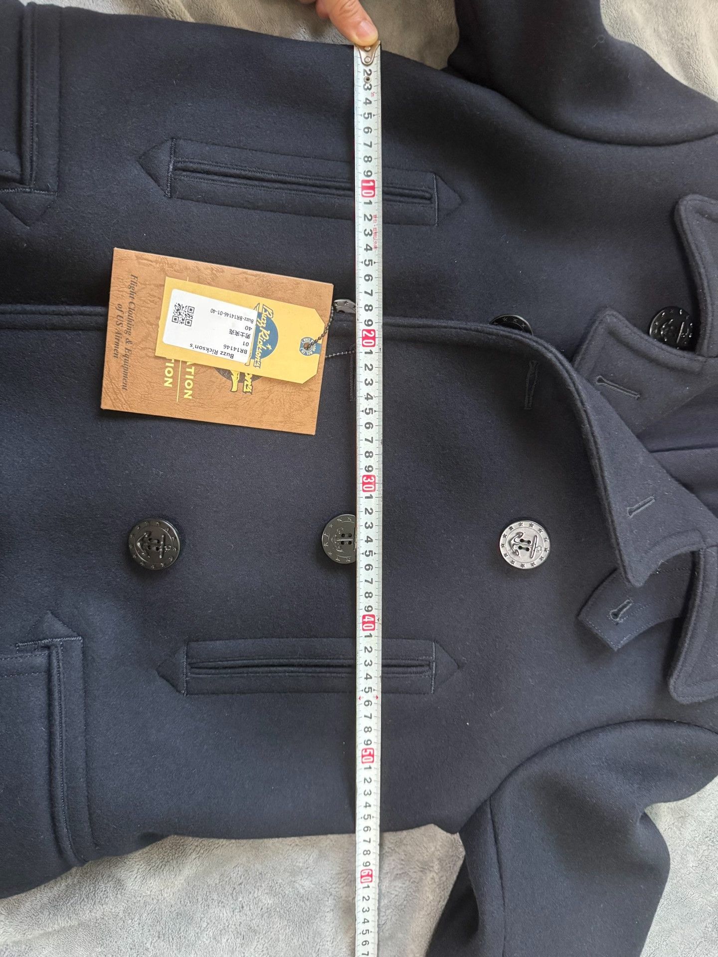 Buzz Rickson's Buzz Rickson 36oz Navy Wool Coat Size US XXS / EU 40 - 6 Thumbnail