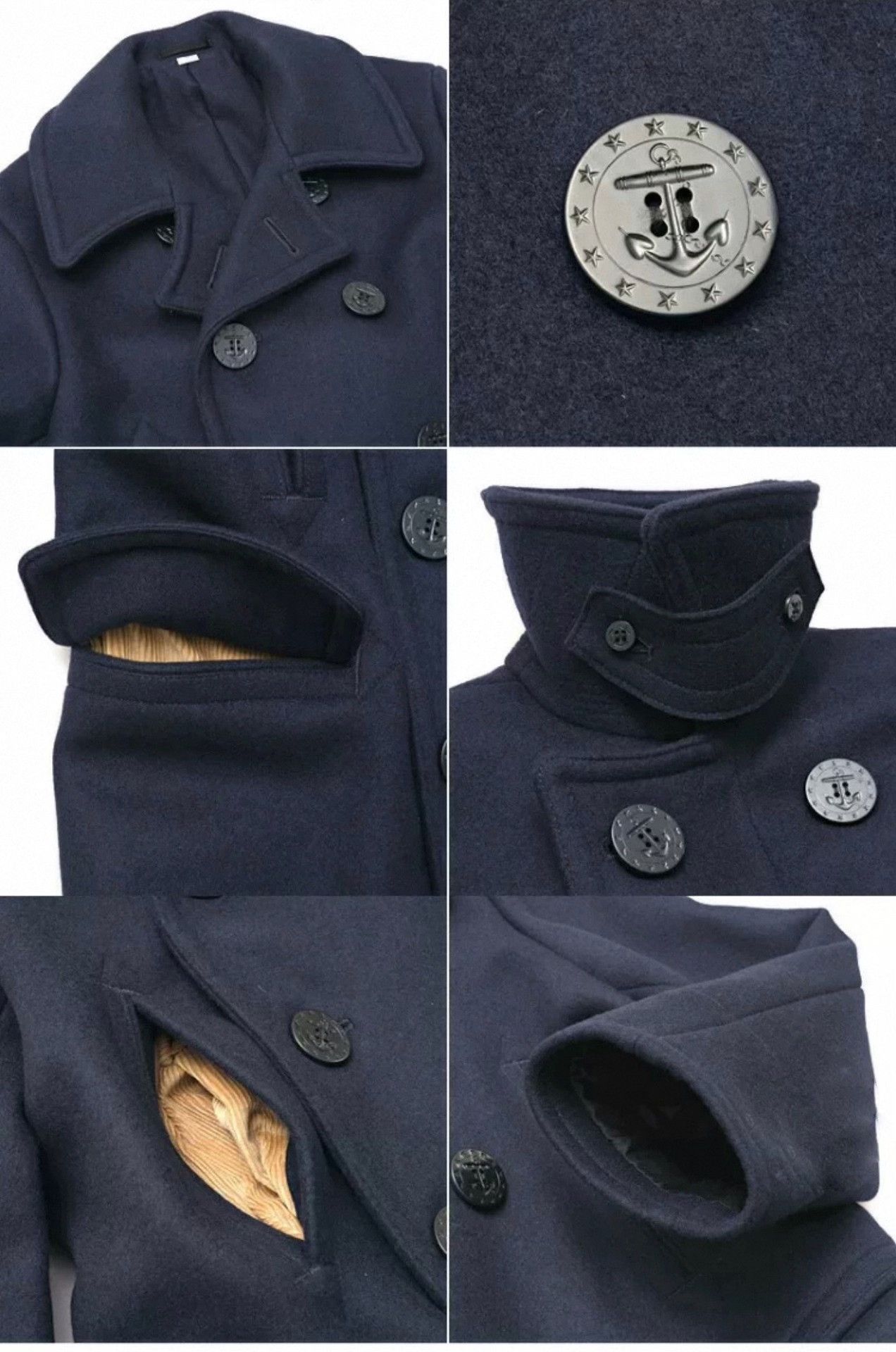 Buzz Rickson's Buzz Rickson 36oz Navy Wool Coat Size US XXS / EU 40 - 3 Thumbnail