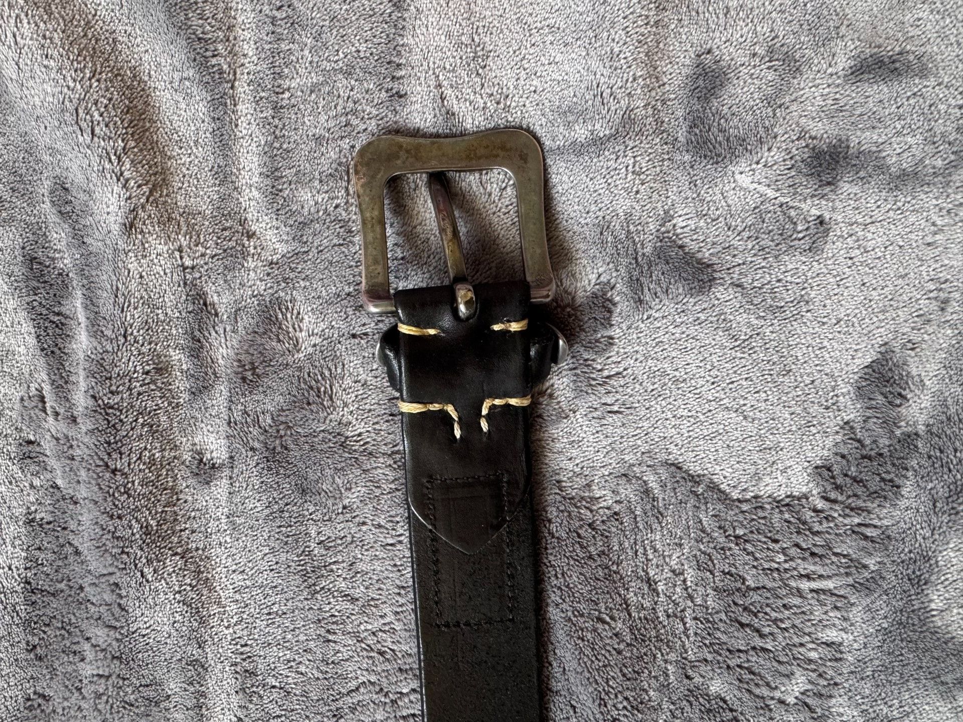 VINNY's VINTAGE WORKS Handmade Vintage Leather Belt Size ONE SIZE - 3 Thumbnail
