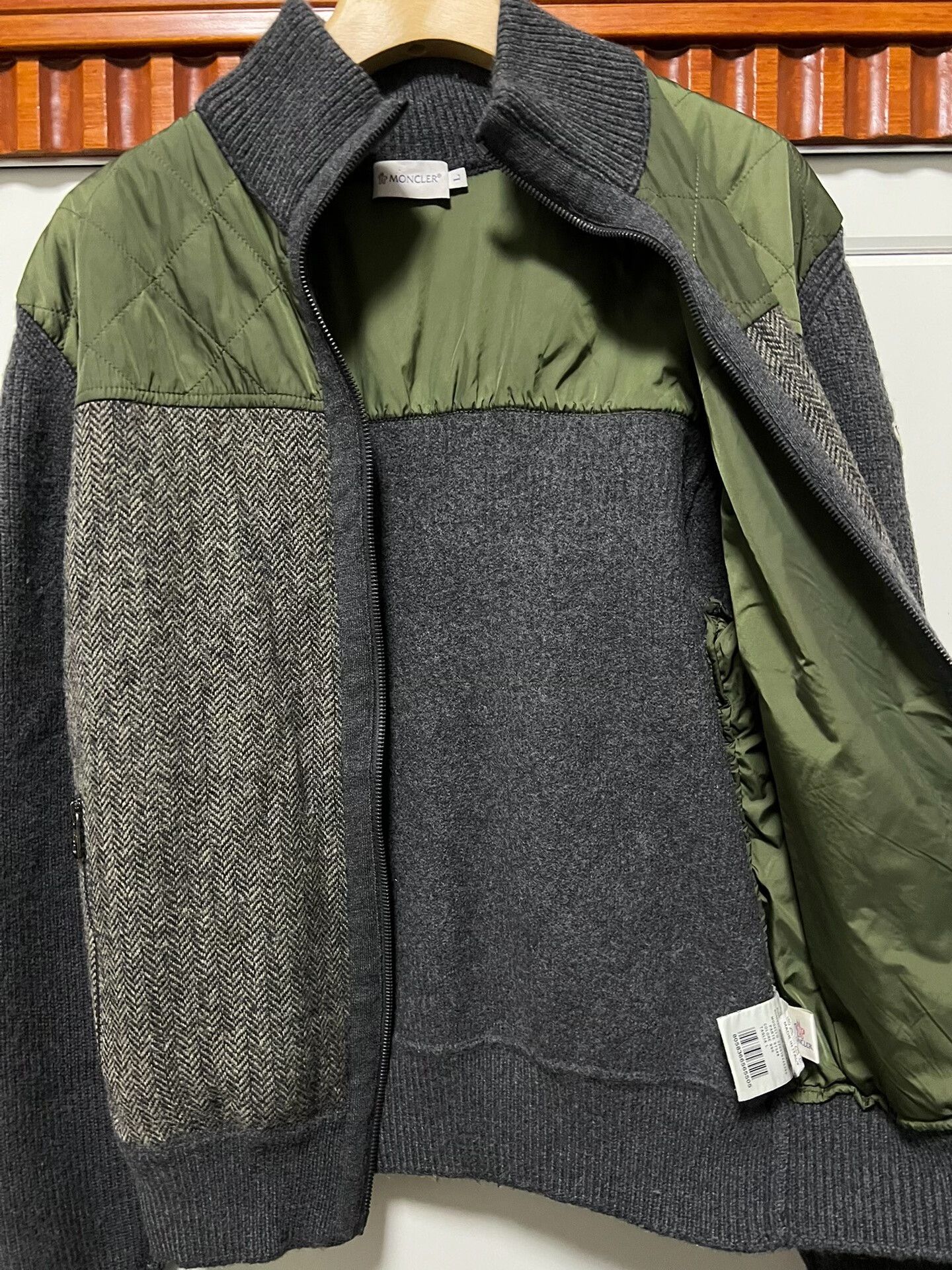Moncler Moncler Men's Heavy Wool Knit Jacket Size US L / EU 52-54 / 3 - 3 Thumbnail