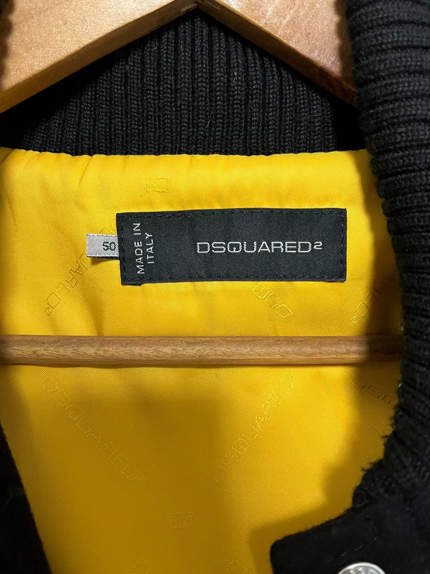 Dsquared2 DSQUARED2 Men's Wool Leather Sleeve Jacket Size US M / EU 48-50 / 2 - 4 Thumbnail