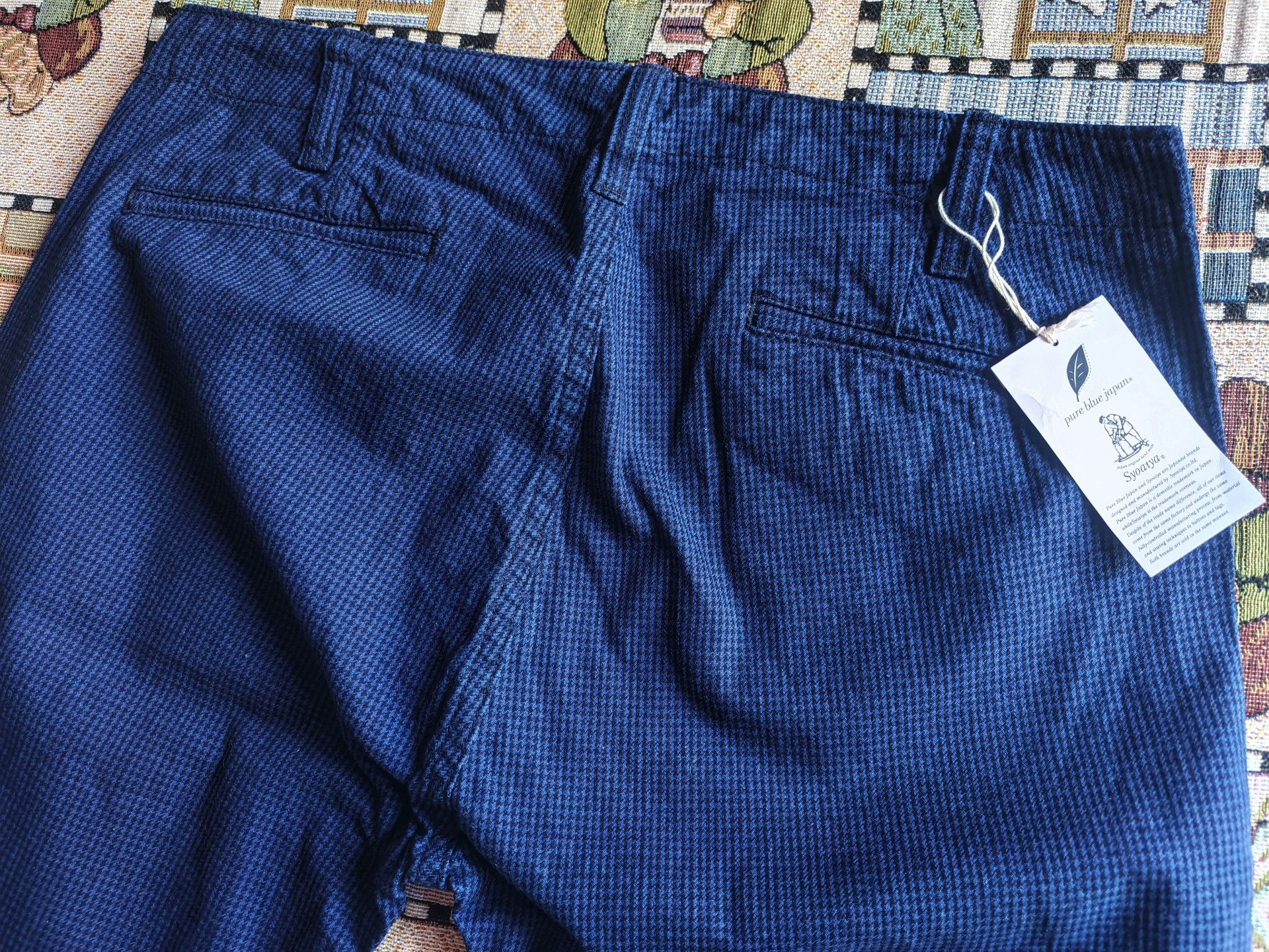 Pure Blue Japan Pure Blue Japan Houndstooth Indigo Pants Size US 34 / EU 50 - 5 Thumbnail