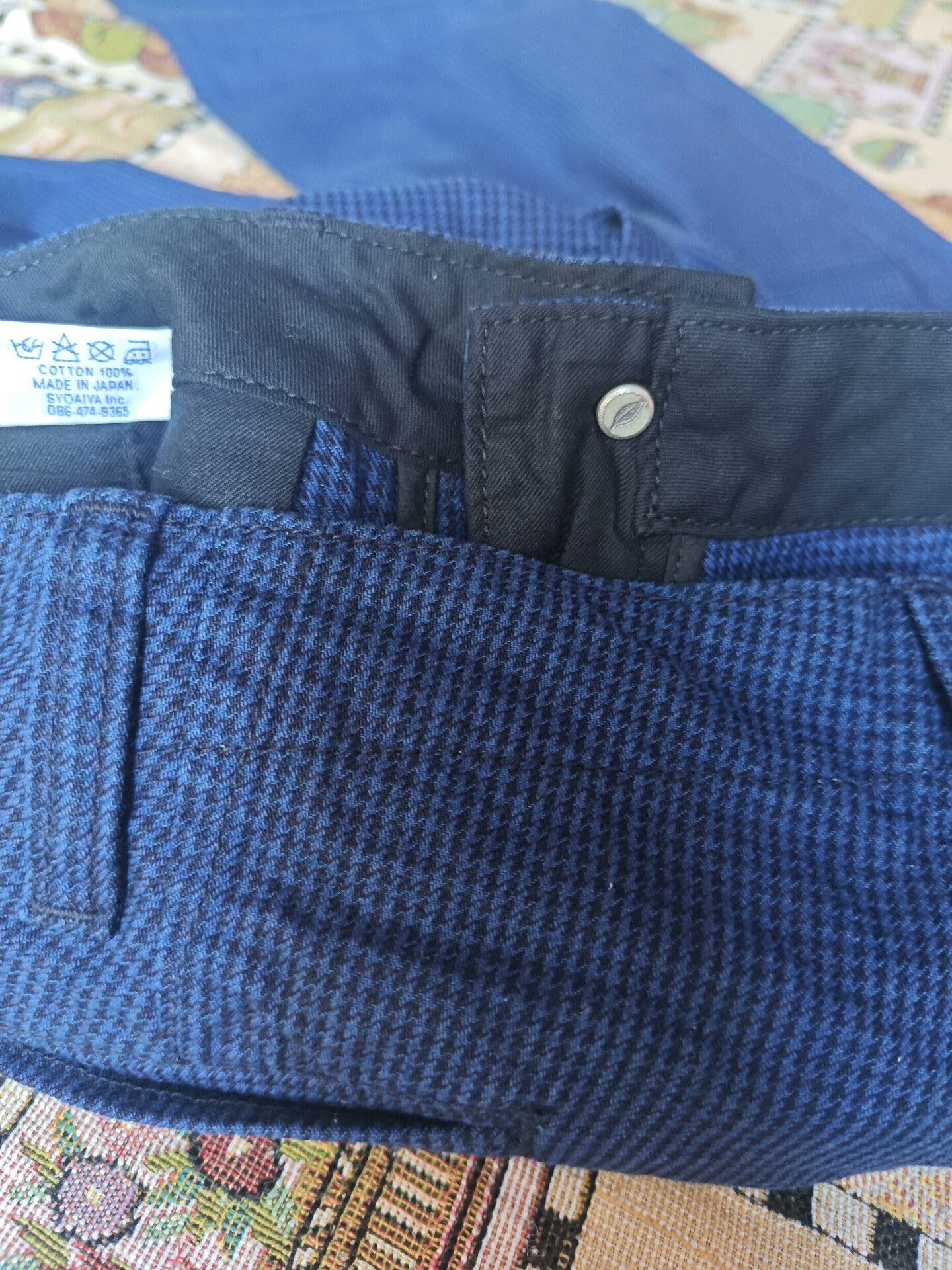 Pure Blue Japan Pure Blue Japan Houndstooth Indigo Pants Size US 34 / EU 50 - 4 Thumbnail
