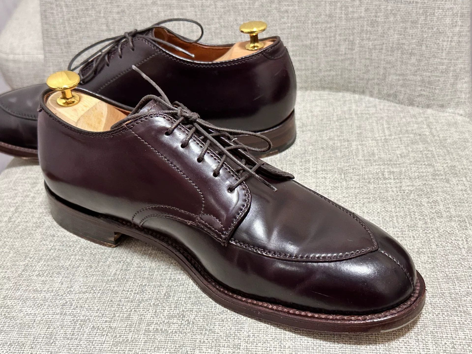 Alden Alden V-Tip Shell Cordovan Shoes Size US 7.5 / EU 40-41 - 5 Thumbnail