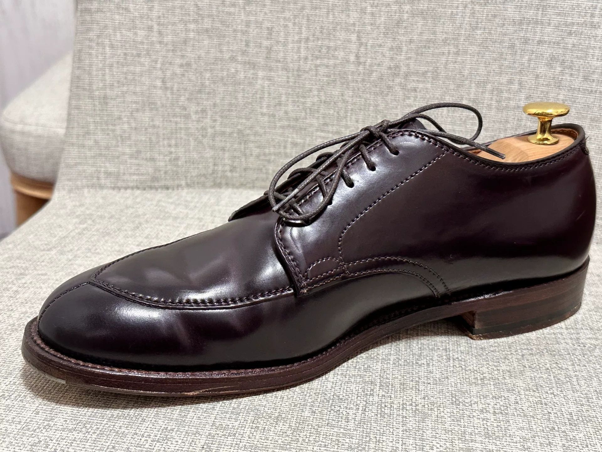 Alden Alden V-Tip Shell Cordovan Shoes Size US 7.5 / EU 40-41 - 4 Thumbnail