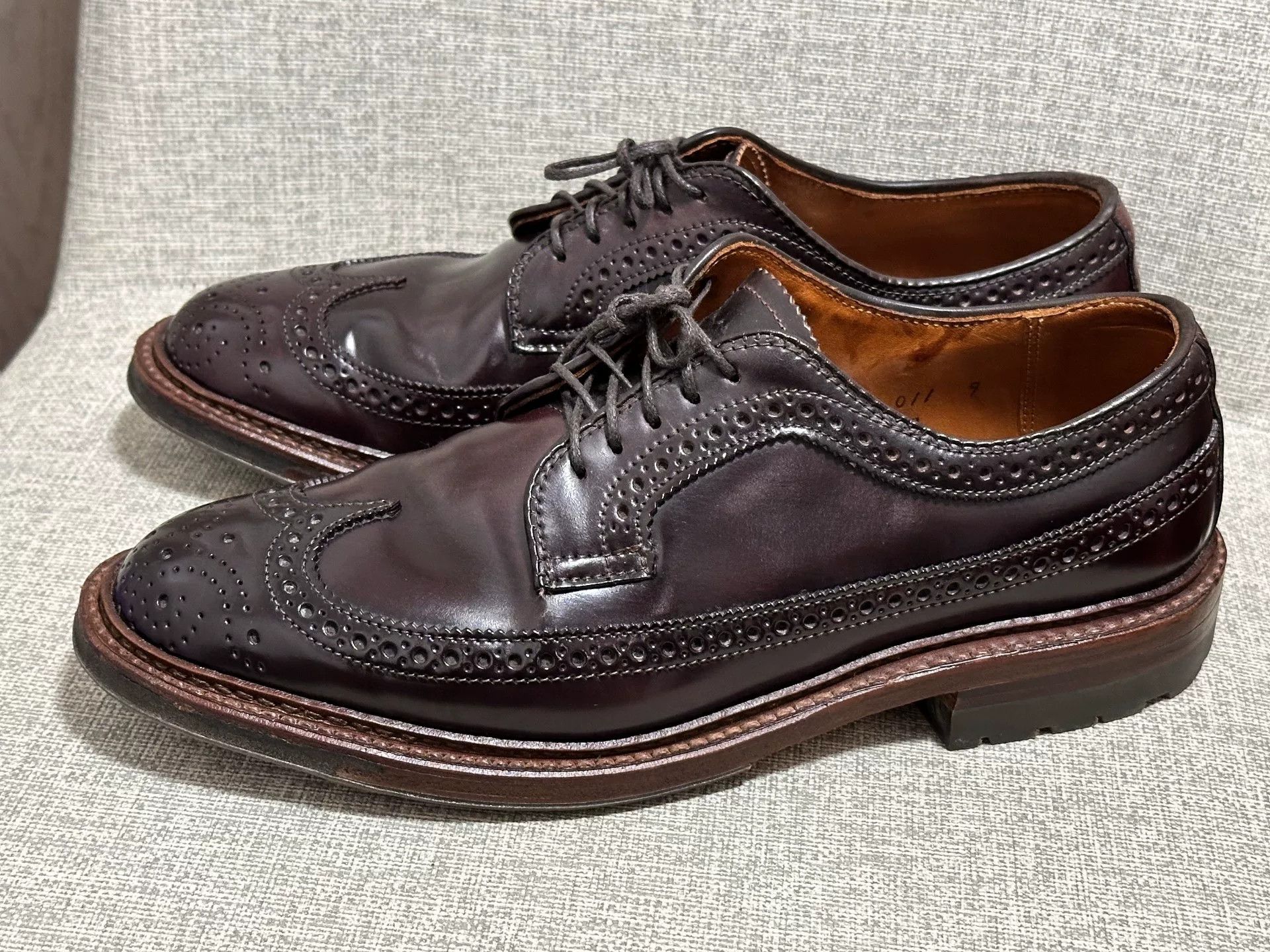 Alden Alden Shell Cordovan Longwing D5512C Size US 7 / EU 40 - 3 Thumbnail