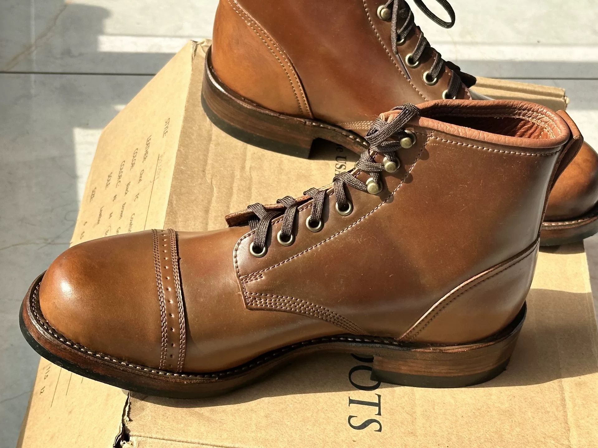 Viberg Julian Bowery Whiskey Shell Paratrooper Boots Size US 7.5 / EU 40-41 - 5 Thumbnail