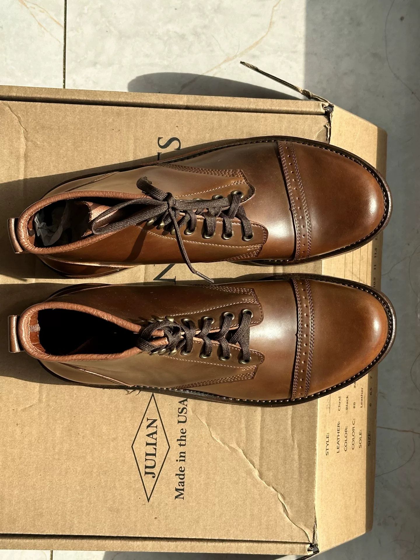 Viberg Julian Bowery Whiskey Shell Paratrooper Boots Size US 7.5 / EU 40-41 - 6 Thumbnail