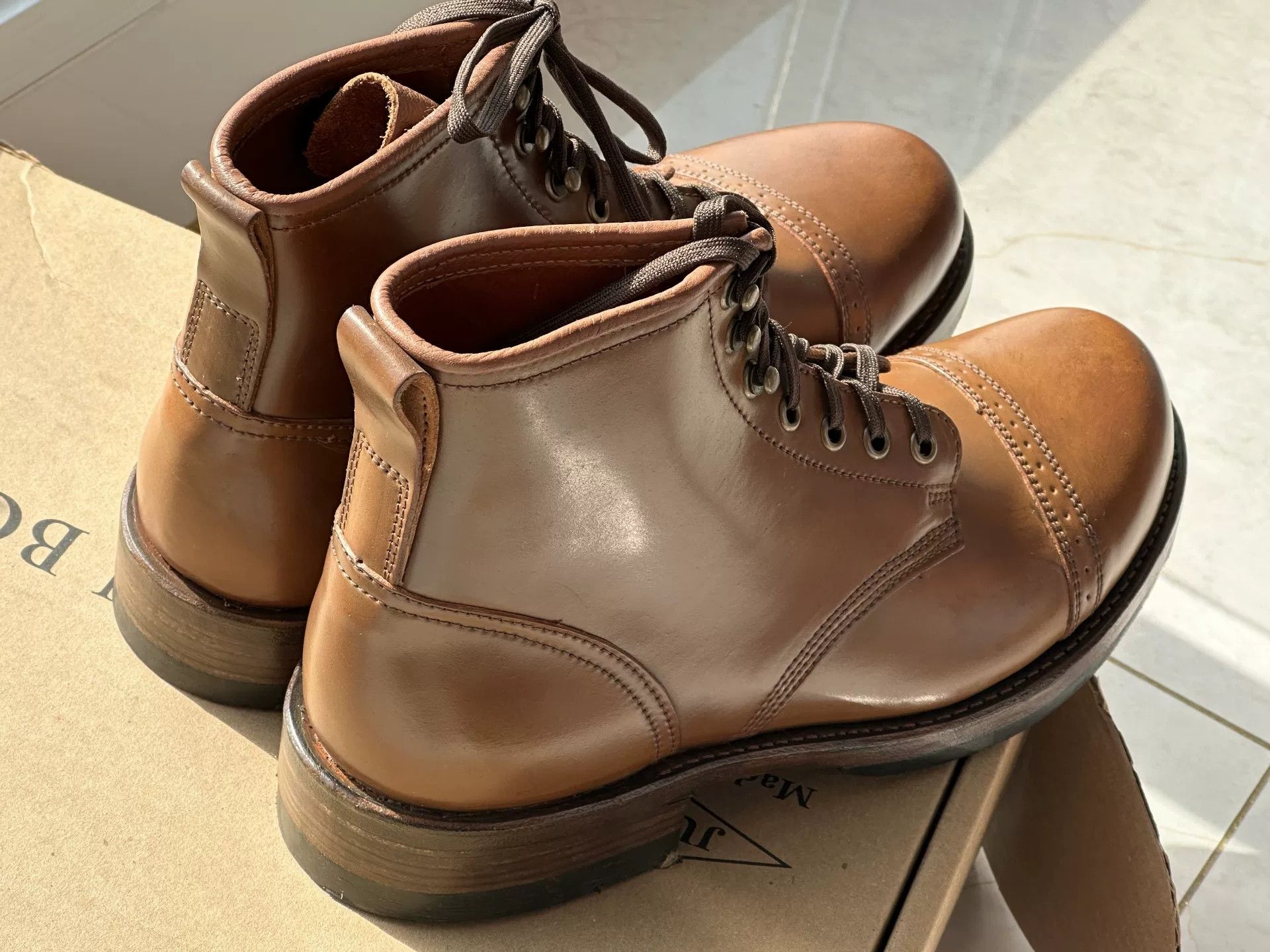 Viberg Julian Bowery Whiskey Shell Paratrooper Boots Size US 7.5 / EU 40-41 - 9 Thumbnail