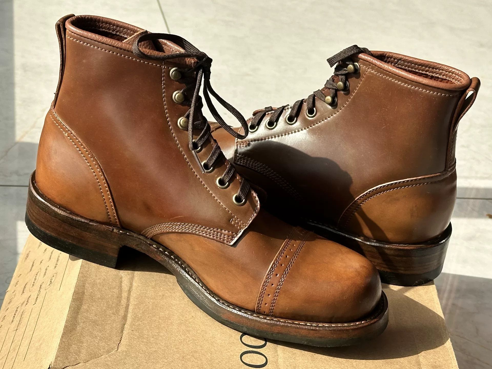Viberg Julian Bowery Whiskey Shell Paratrooper Boots Size US 7.5 / EU 40-41 - 4 Thumbnail