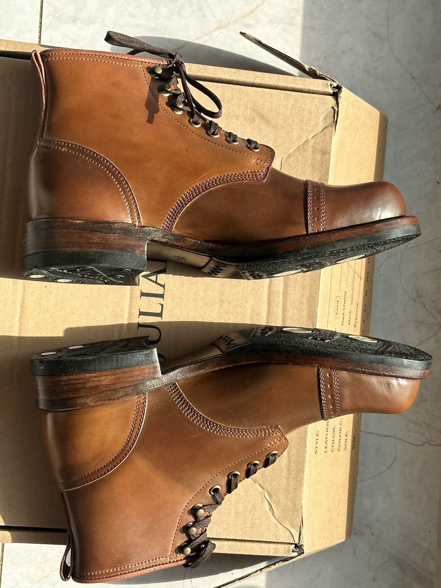 Viberg Julian Bowery Whiskey Shell Paratrooper Boots Size US 7.5 / EU 40-41 - 7 Thumbnail