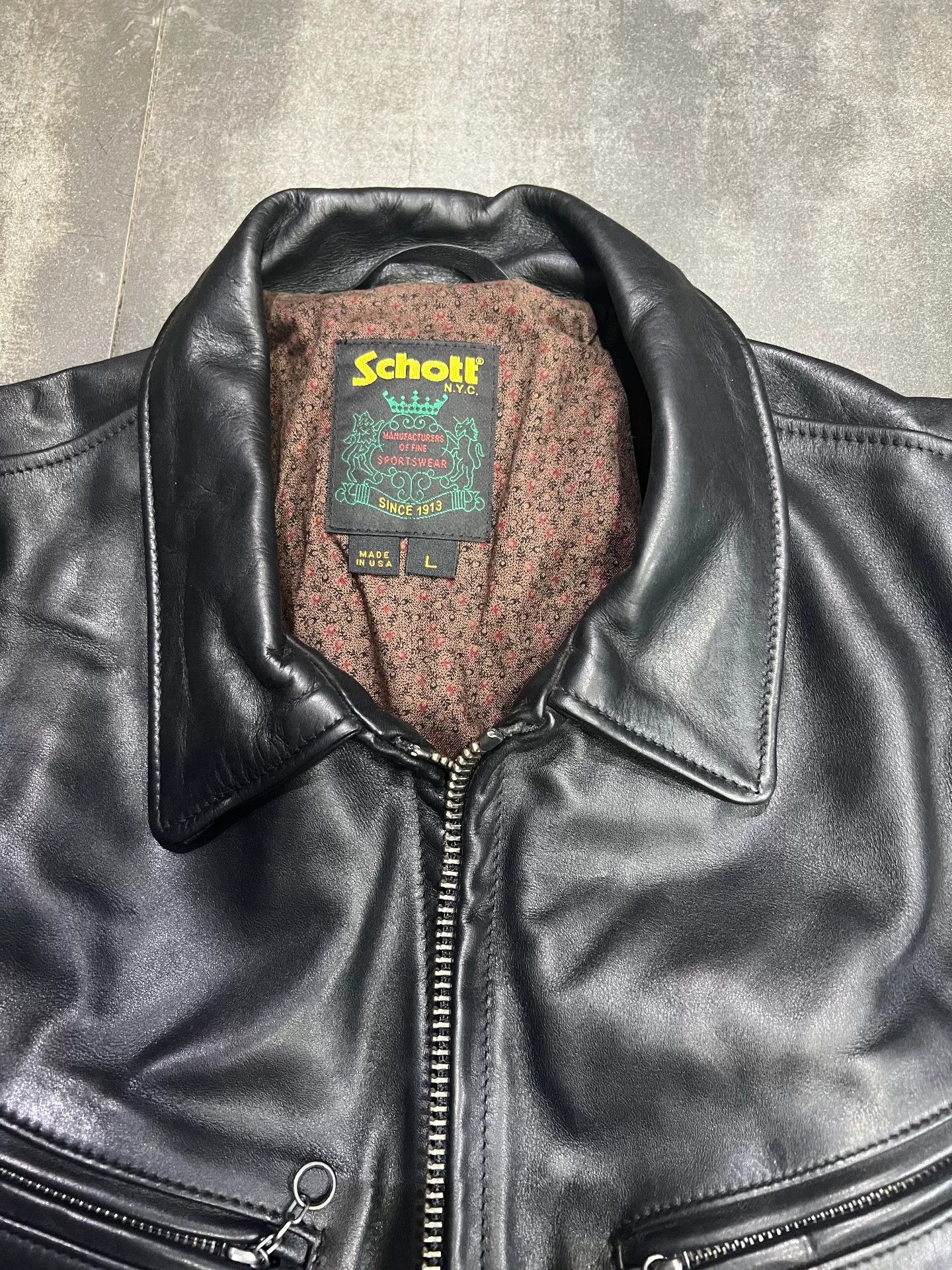 Schott SchottNYC James Lapel Leather Jacket Size US L / EU 52-54 / 3 - 2 Thumbnail