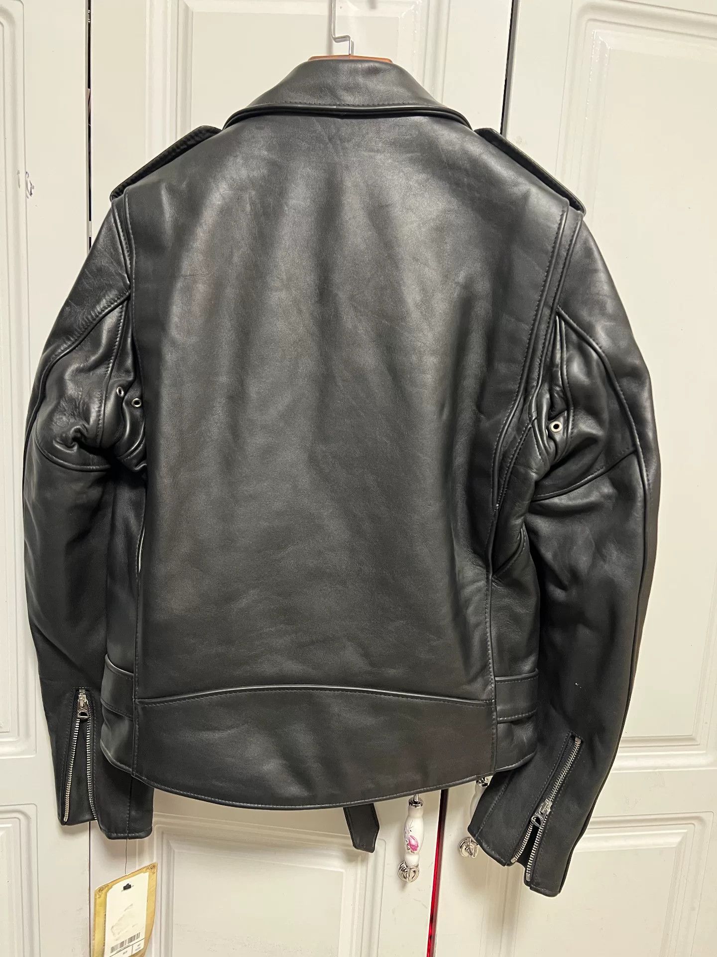 Schott Schott NYC 613 Leather Biker Jacket Size US XXS / EU 40 - 8 Thumbnail
