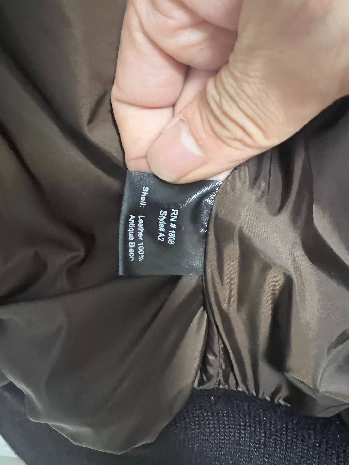 Wings + Horns Us Wings Leather A2 Flight Jacket Size US XL / EU 56 / 4 - 7 Thumbnail