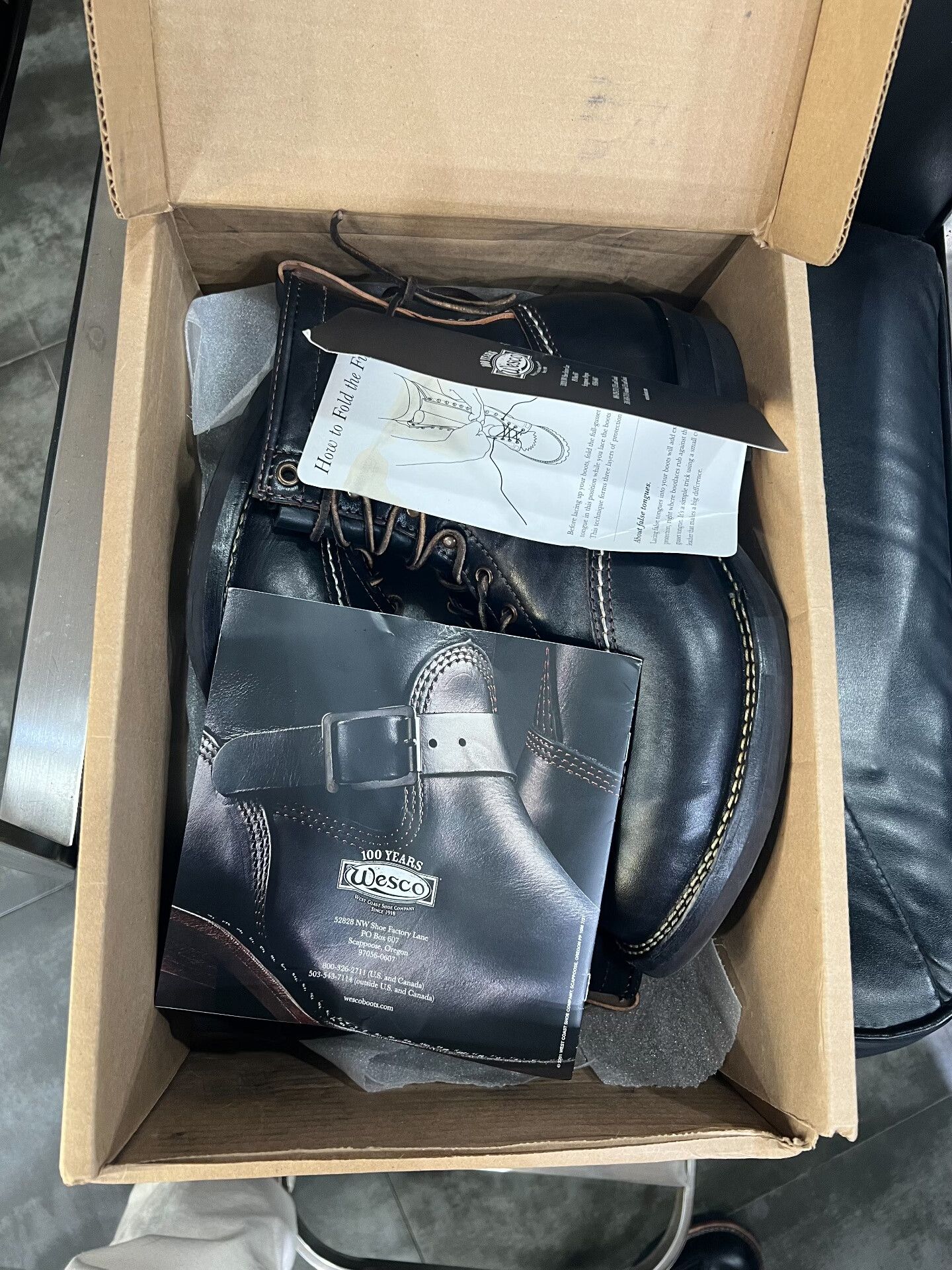WESCO WESCO 100TH JOB MASTER Black Work Boots Size US 10 / EU 43 - 8 Thumbnail