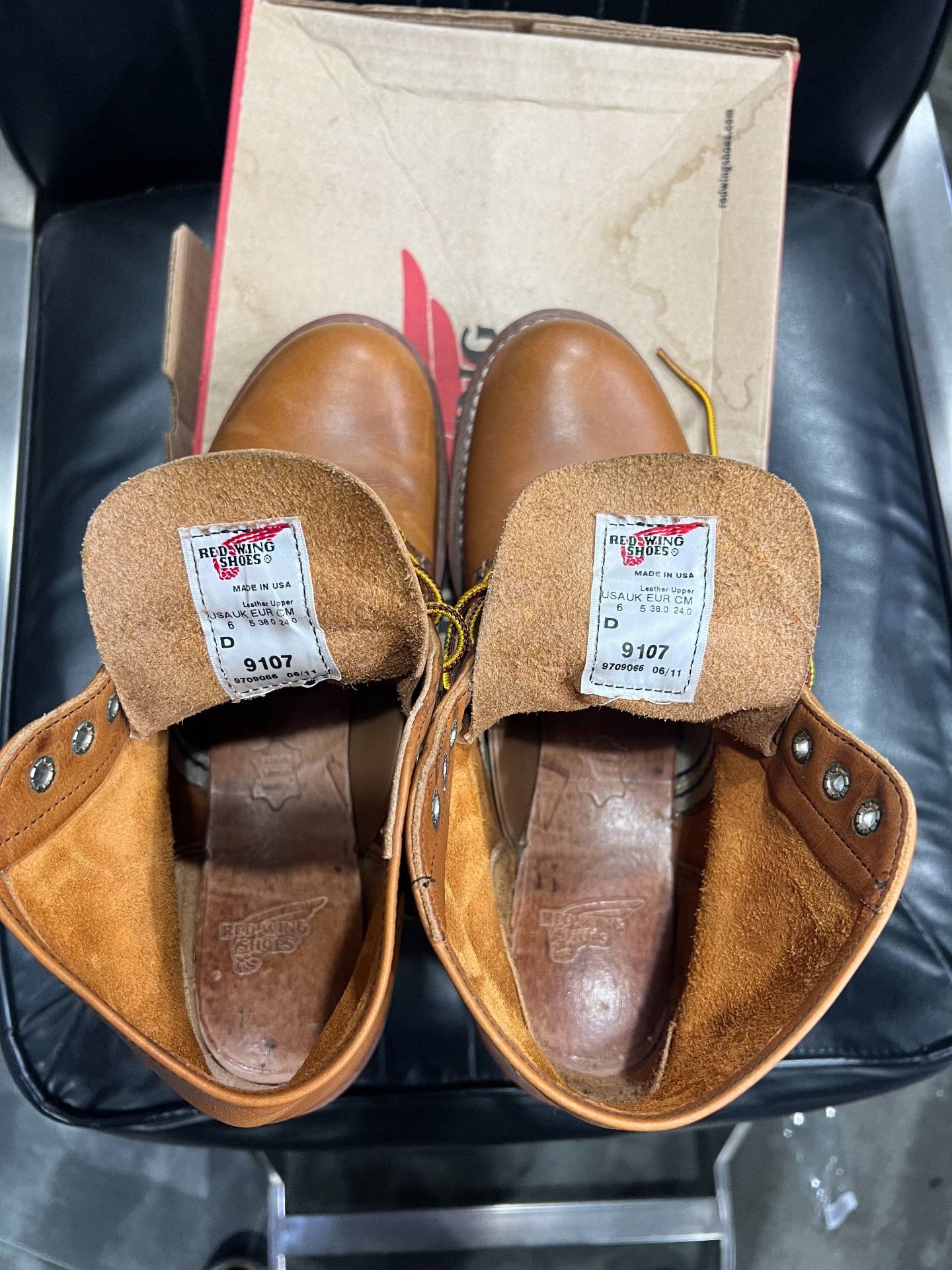Red Wing Red Wing 9107 Steel Stamp Work Boots Size US 6 / EU 39 - 7 Thumbnail