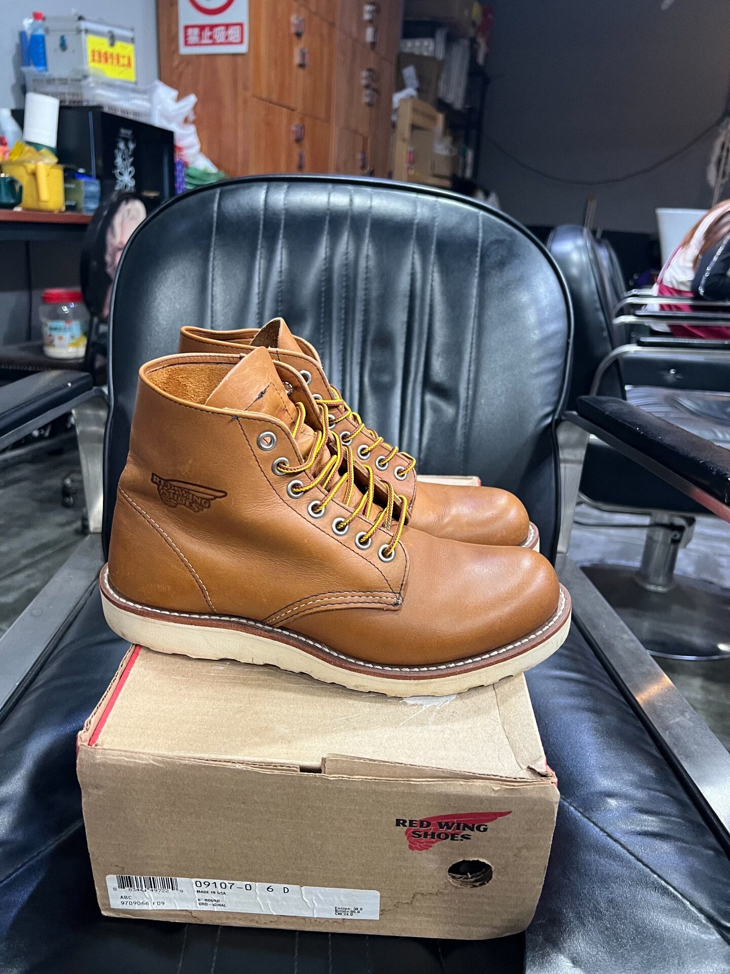 Red Wing Red Wing 9107 Steel Stamp Work Boots Size US 6 / EU 39 - 4 Thumbnail
