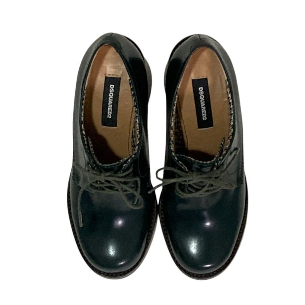 Dsquared2 Dsquared2 Dsquared2 Lace Up Chunky Heel Short Boots Leather Shoes DUTY FREE for USA Size ONE SIZE - 5 Thumbnail