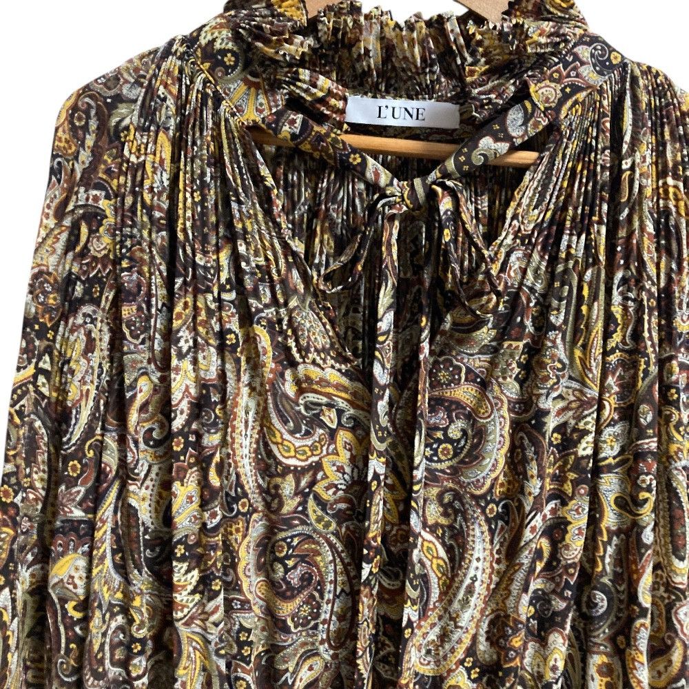 Other Other L'UNE Paisley Long Sleeve Blouse Textile Tops DUTY FREE for USA Size ONE SIZE - 3 Thumbnail