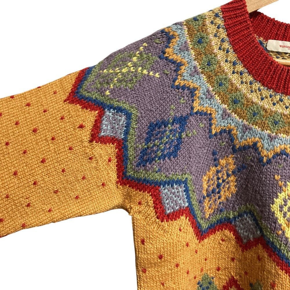 Other Other WONDERFUL WORLD Wool Knit Sweater Textile Tops DUTY FREE for USA Size ONE SIZE - 2 Thumbnail