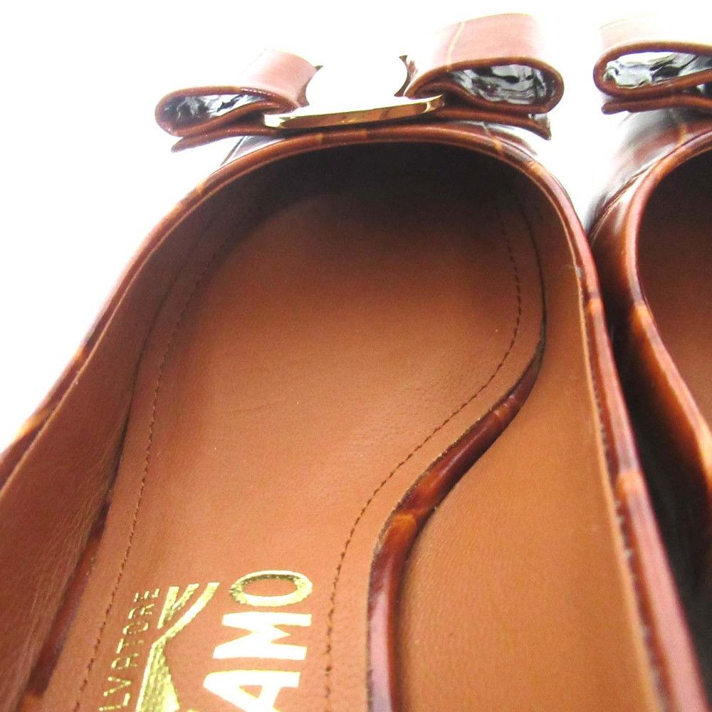 Salvatore Ferragamo Salvatore Ferragamo Salvatore Ferragamo Vara Croco Embossed Pumps Leather Shoes DUTY FREE for USA Size ONE SIZE - 6 Thumbnail