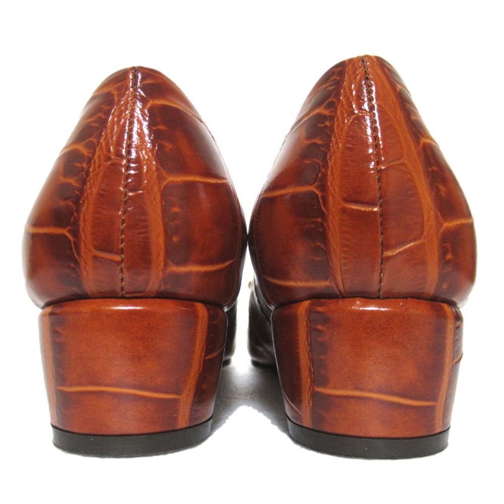 Salvatore Ferragamo Salvatore Ferragamo Salvatore Ferragamo Vara Croco Embossed Pumps Leather Shoes DUTY FREE for USA Size ONE SIZE - 3 Thumbnail