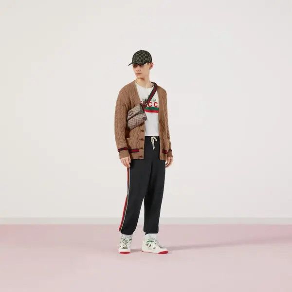 Gucci WOOL JERSEY JOGGING PANT WITH WEB Size US 28 / EU 44 - 3 Thumbnail