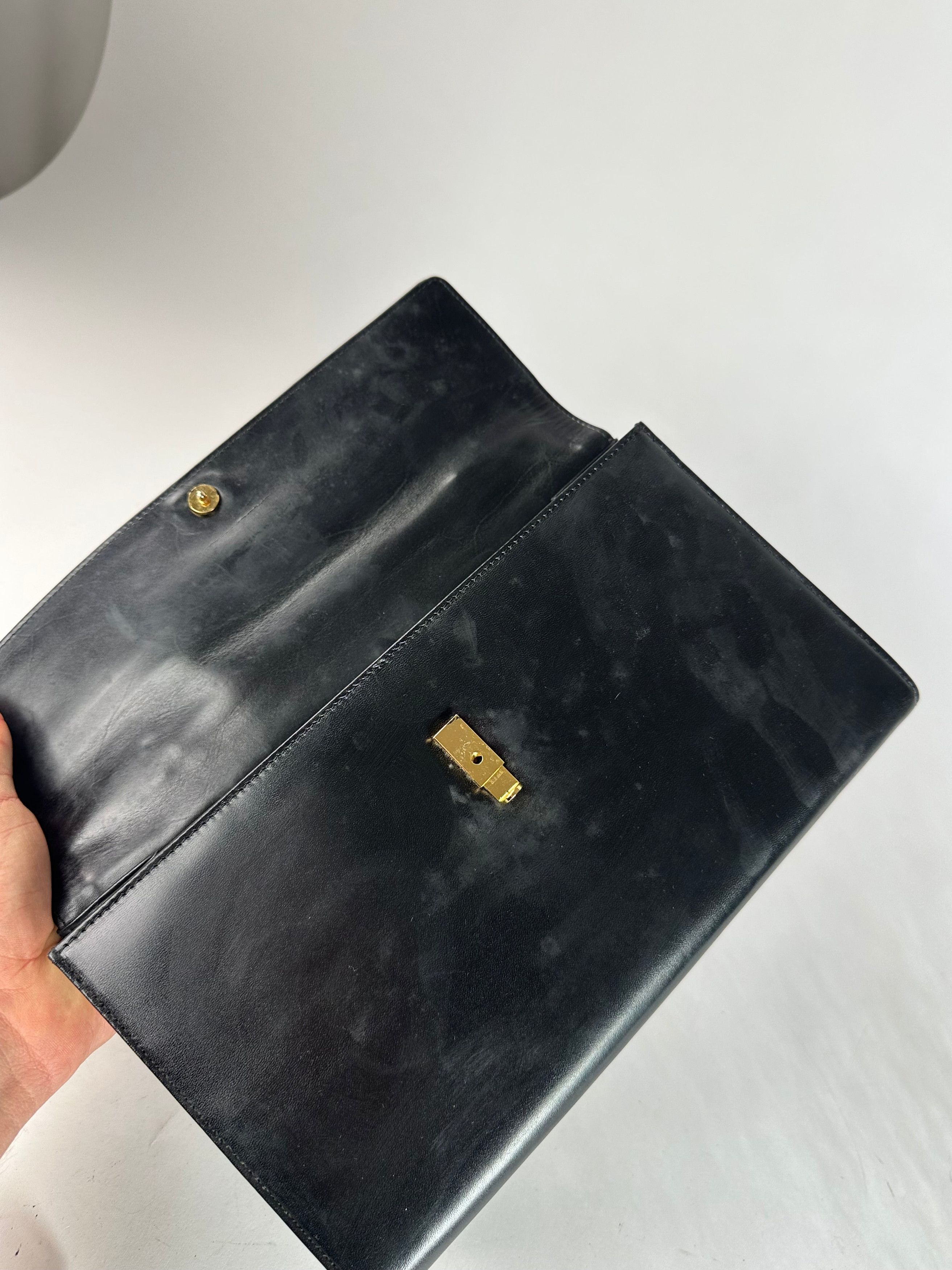 Givenchy Vintage Leather Handbag Black Size ONE SIZE - 6 Thumbnail