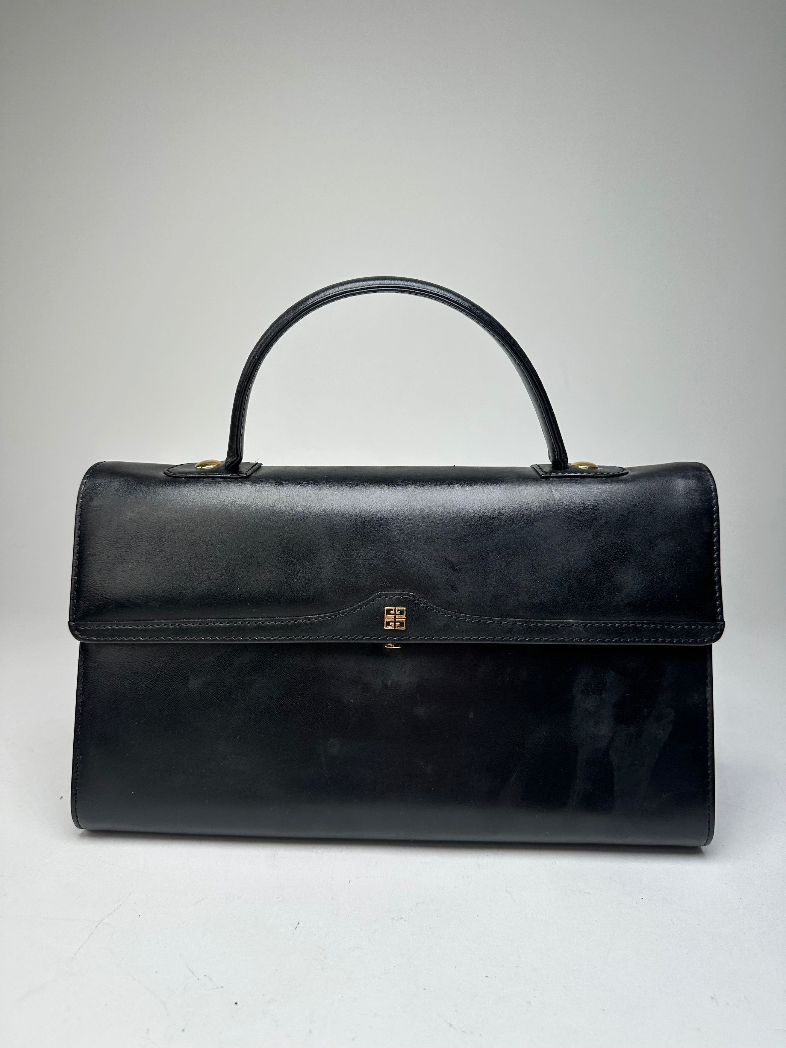 Givenchy Vintage Leather Handbag Black Size ONE SIZE - 13 Thumbnail