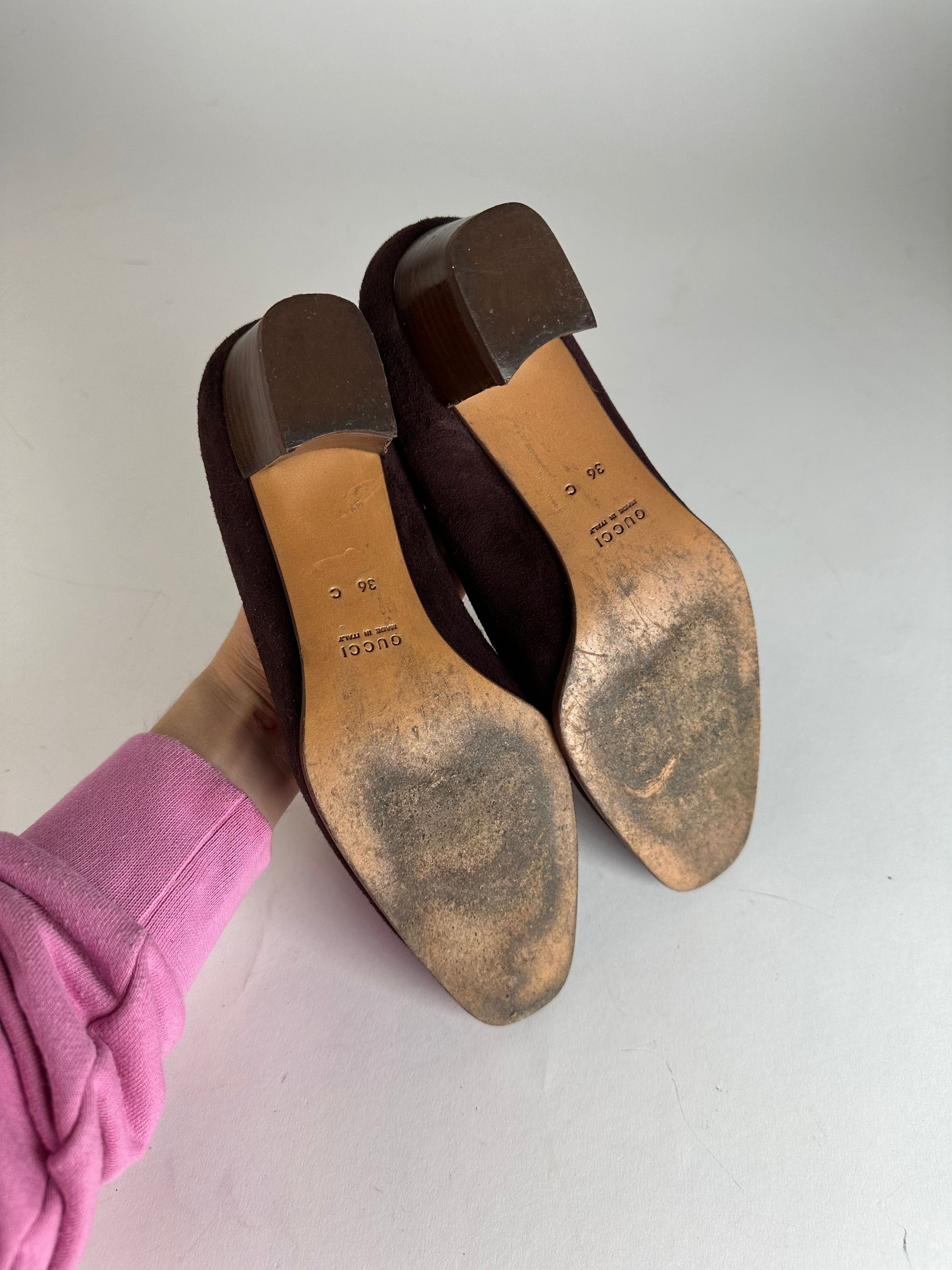 Gucci Vintage Suede Bamboo Pumps Brown EU36C Size US 5 / IT 35 - 11 Thumbnail