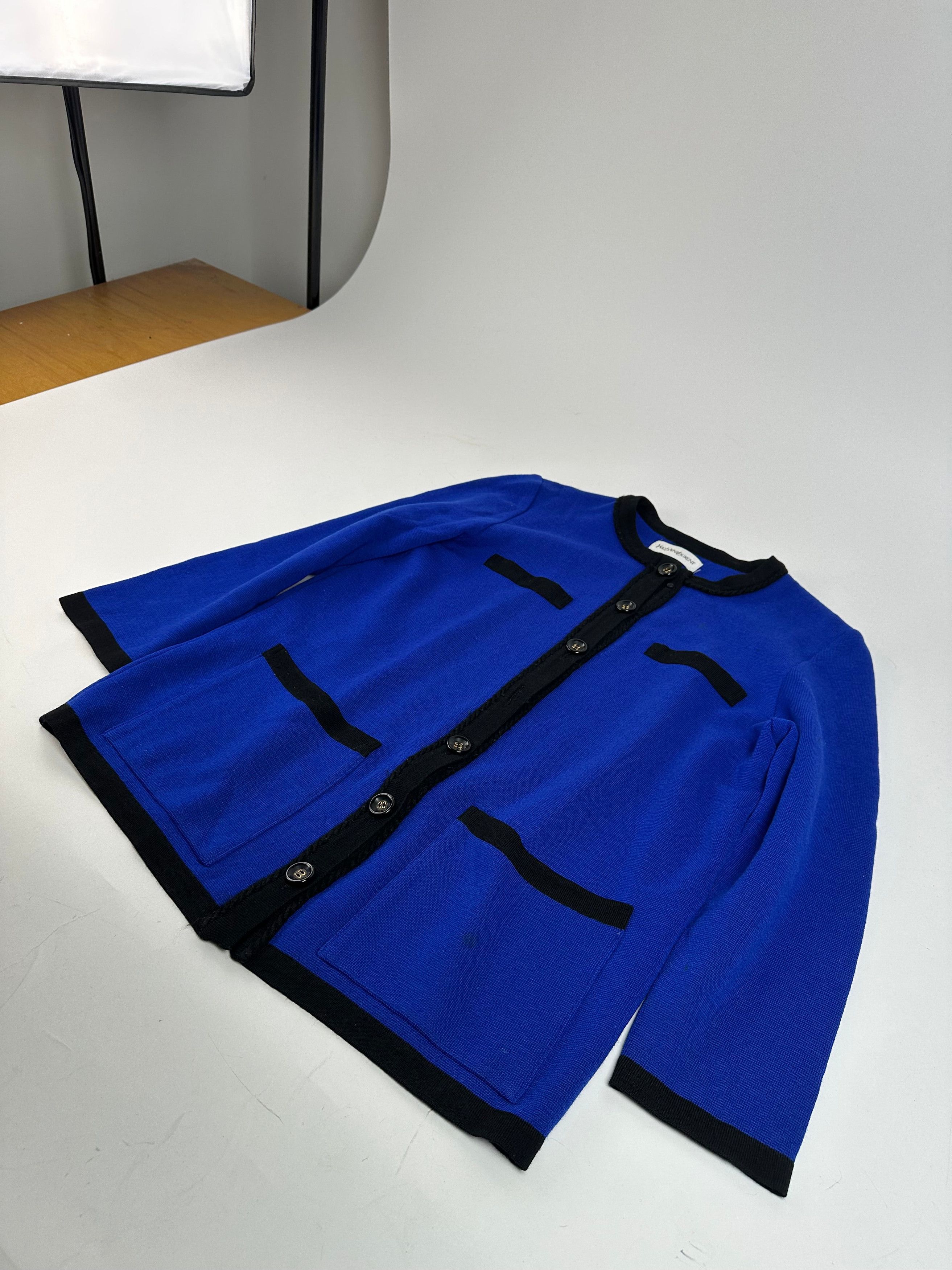 Other Vintage Yves Saint Laurent Sweater Blue Black M Size M / US 6-8 / IT 42-44 - 6 Thumbnail