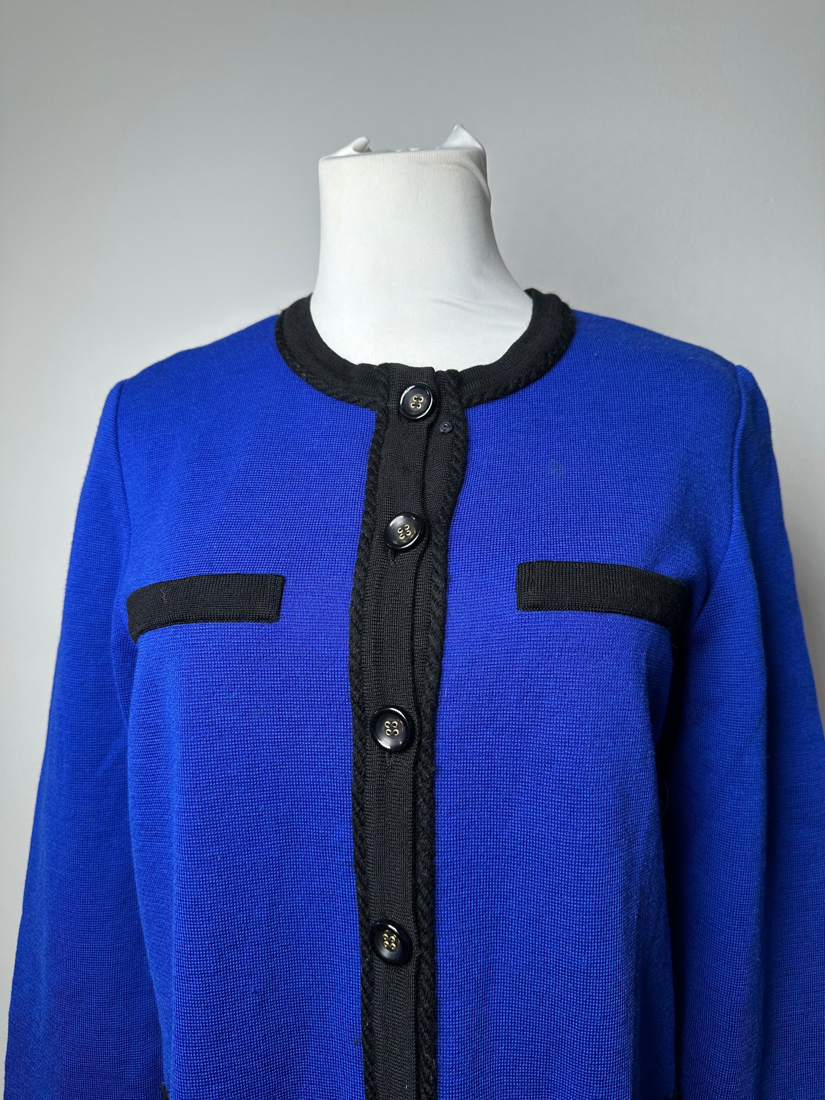 Other Vintage Yves Saint Laurent Sweater Blue Black M Size M / US 6-8 / IT 42-44 - 10 Thumbnail