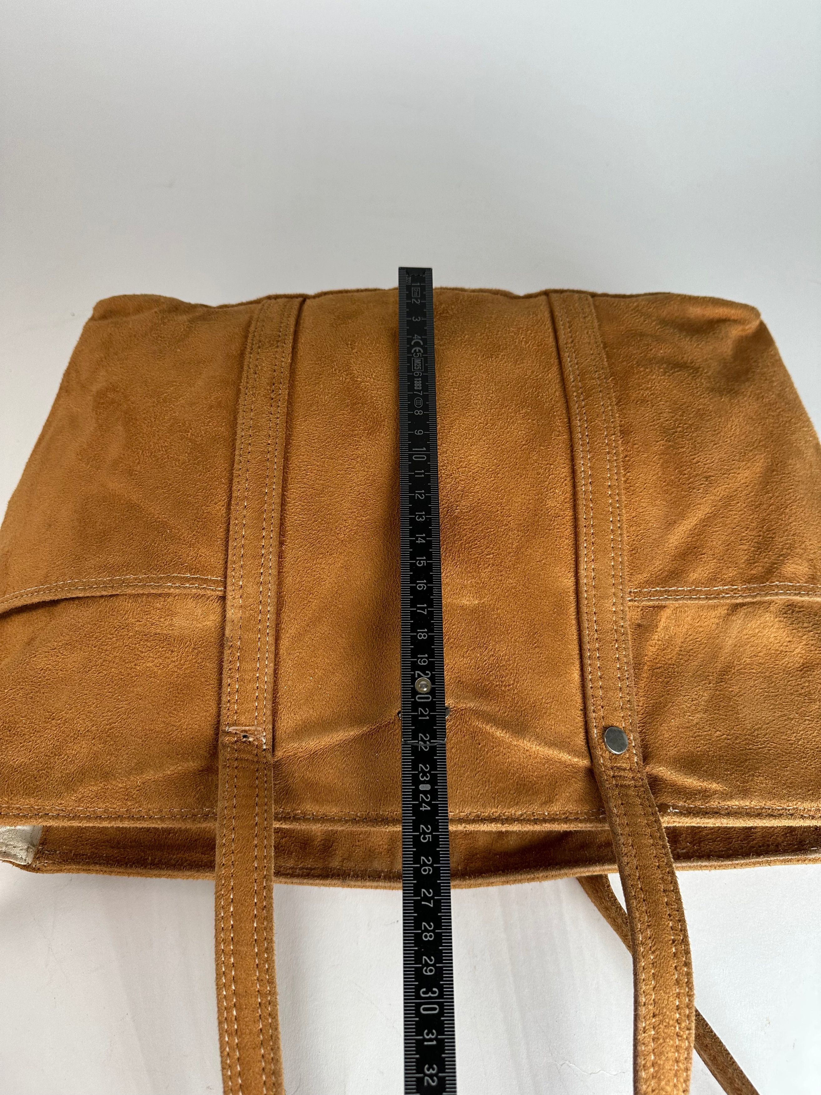 Courreges Vintage Suede Leather Handbag Brown Size ONE SIZE - 11 Thumbnail