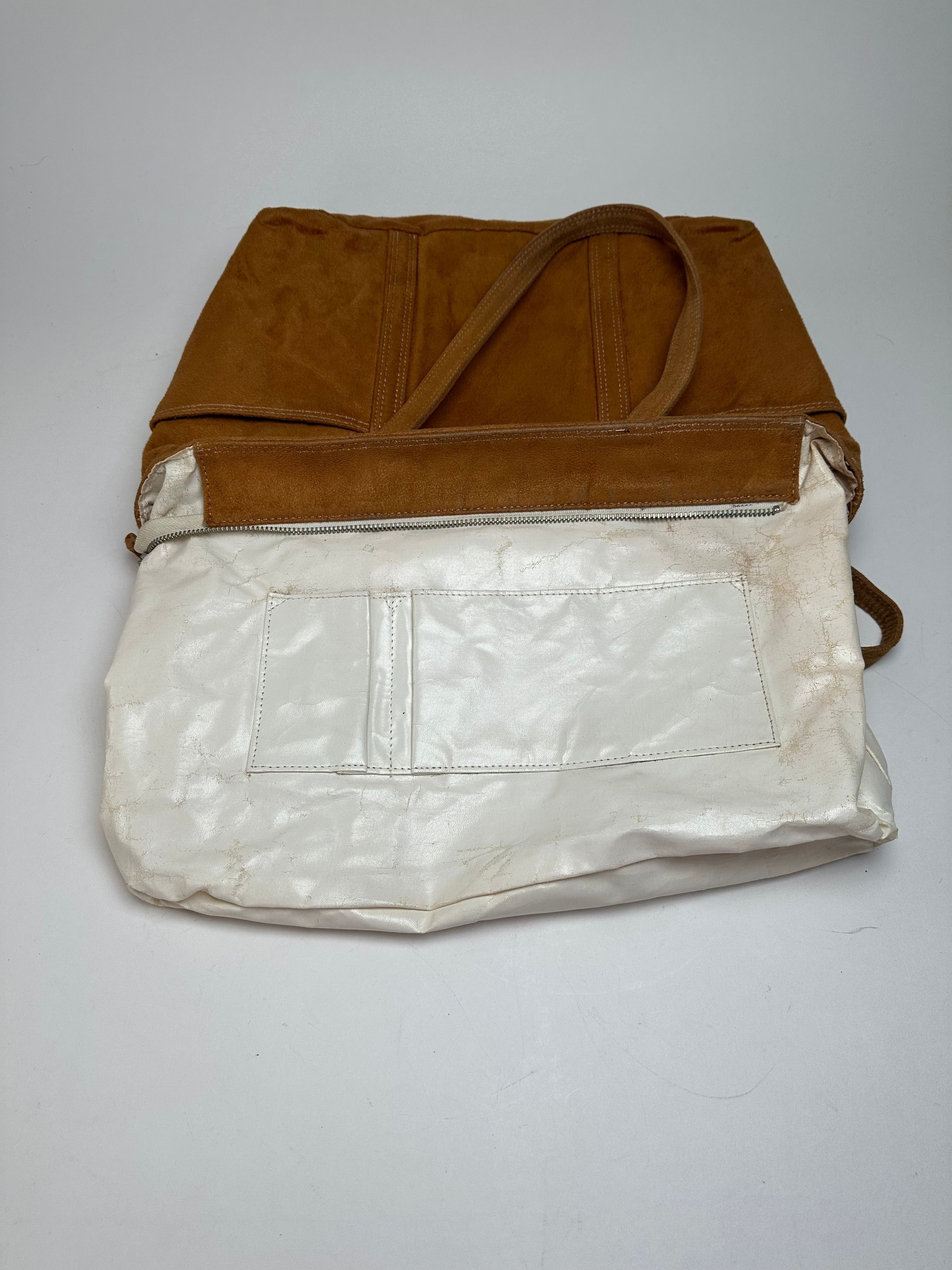 Courreges Vintage Suede Leather Handbag Brown Size ONE SIZE - 8 Thumbnail