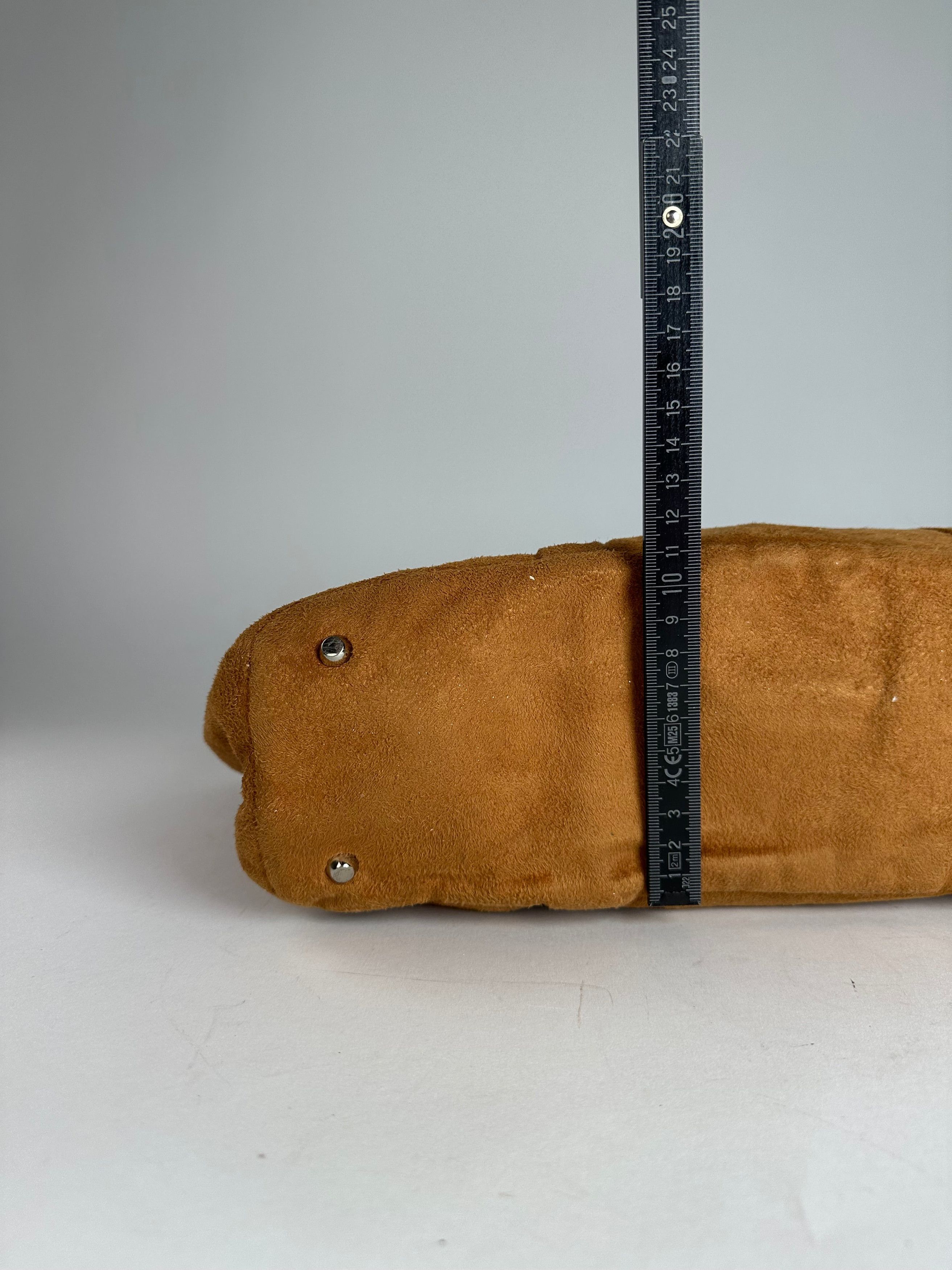 Courreges Vintage Suede Leather Handbag Brown Size ONE SIZE - 13 Thumbnail