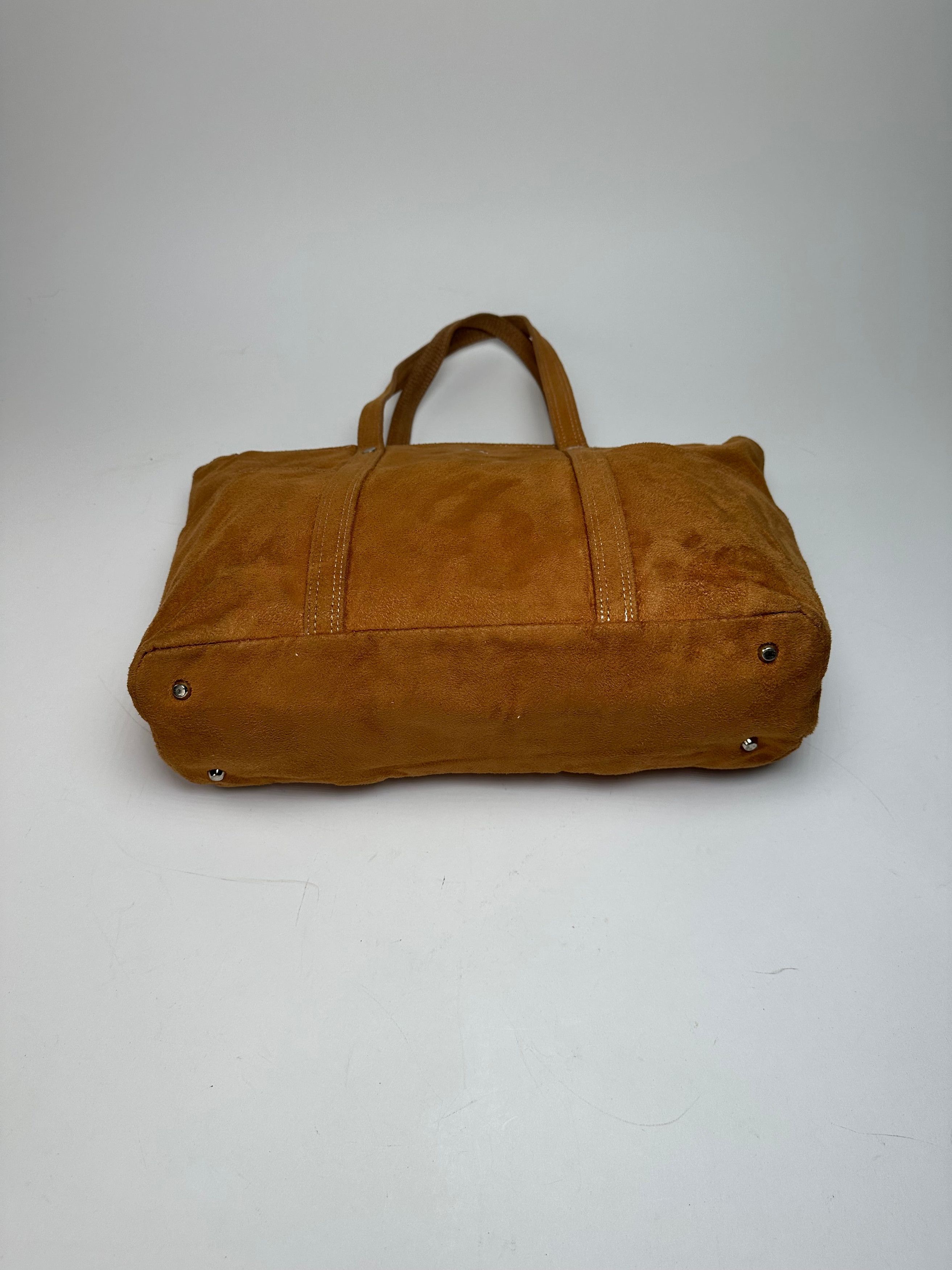 Courreges Vintage Suede Leather Handbag Brown Size ONE SIZE - 6 Thumbnail