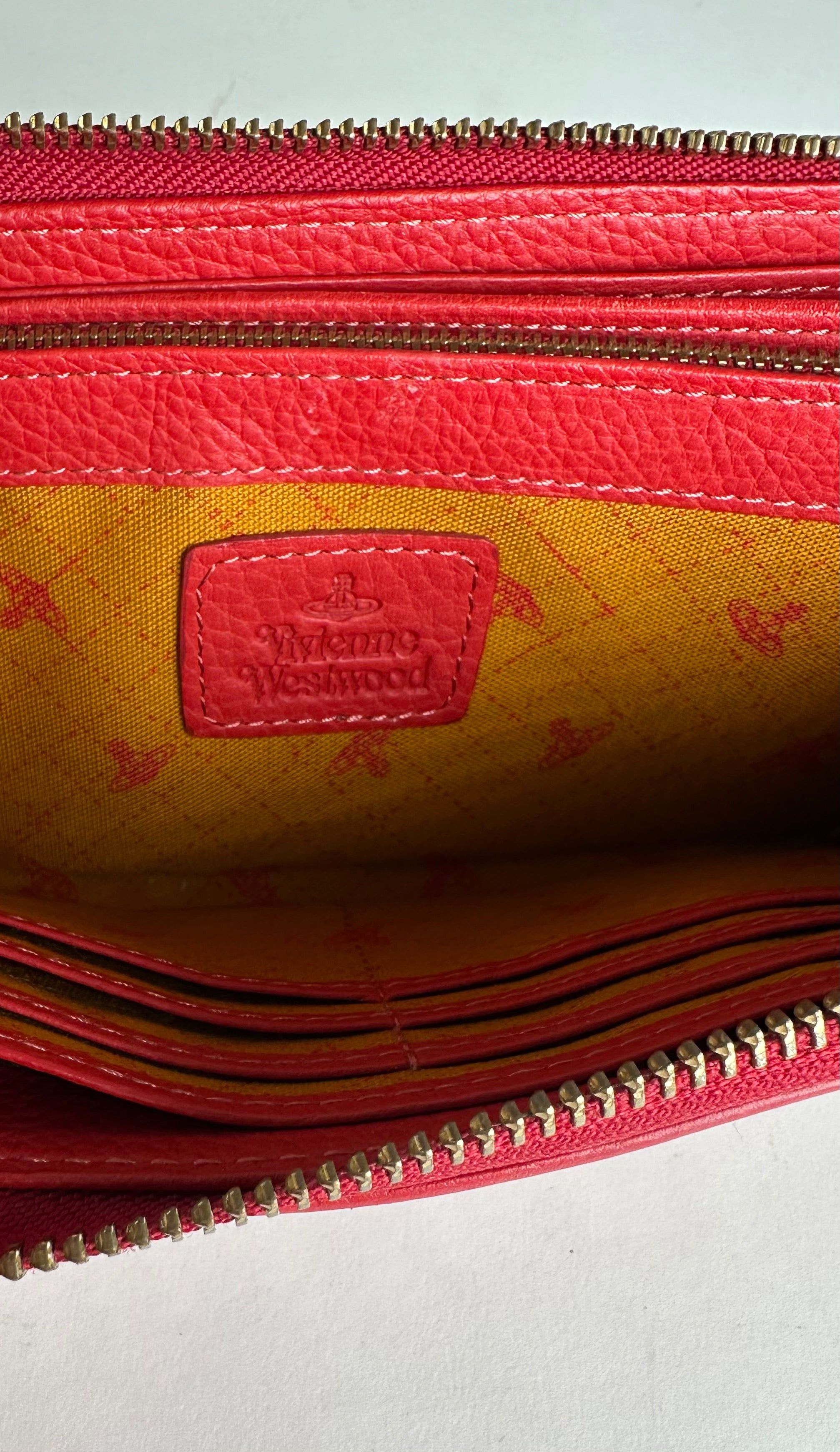 Vivienne Westwood Vintage Zippy Leather Wallet Red Size ONE SIZE - 4 Thumbnail