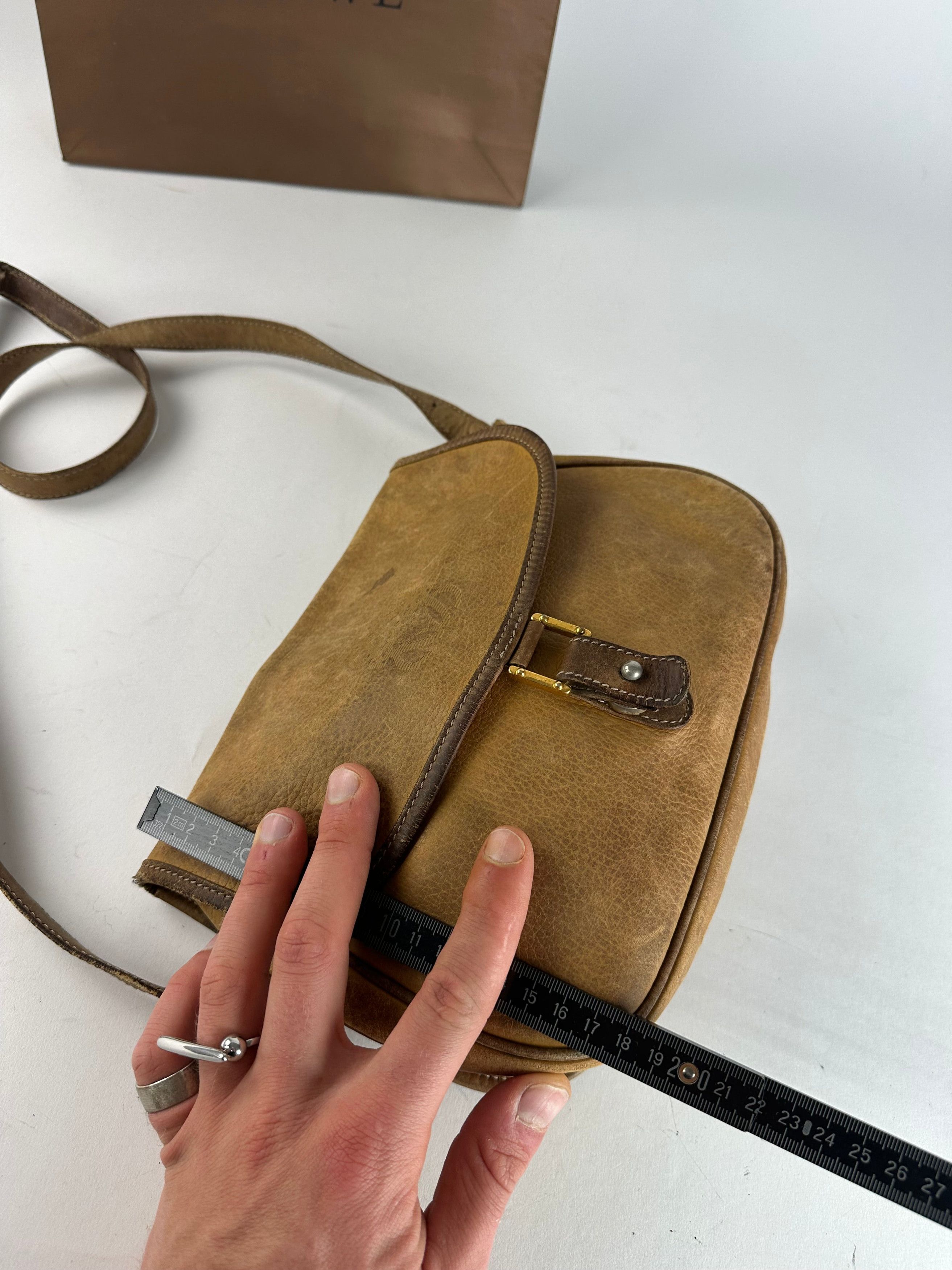 Loewe Vintage Anagram Leather Crossbody Shoulder Bag Brown Size ONE SIZE - 12 Thumbnail
