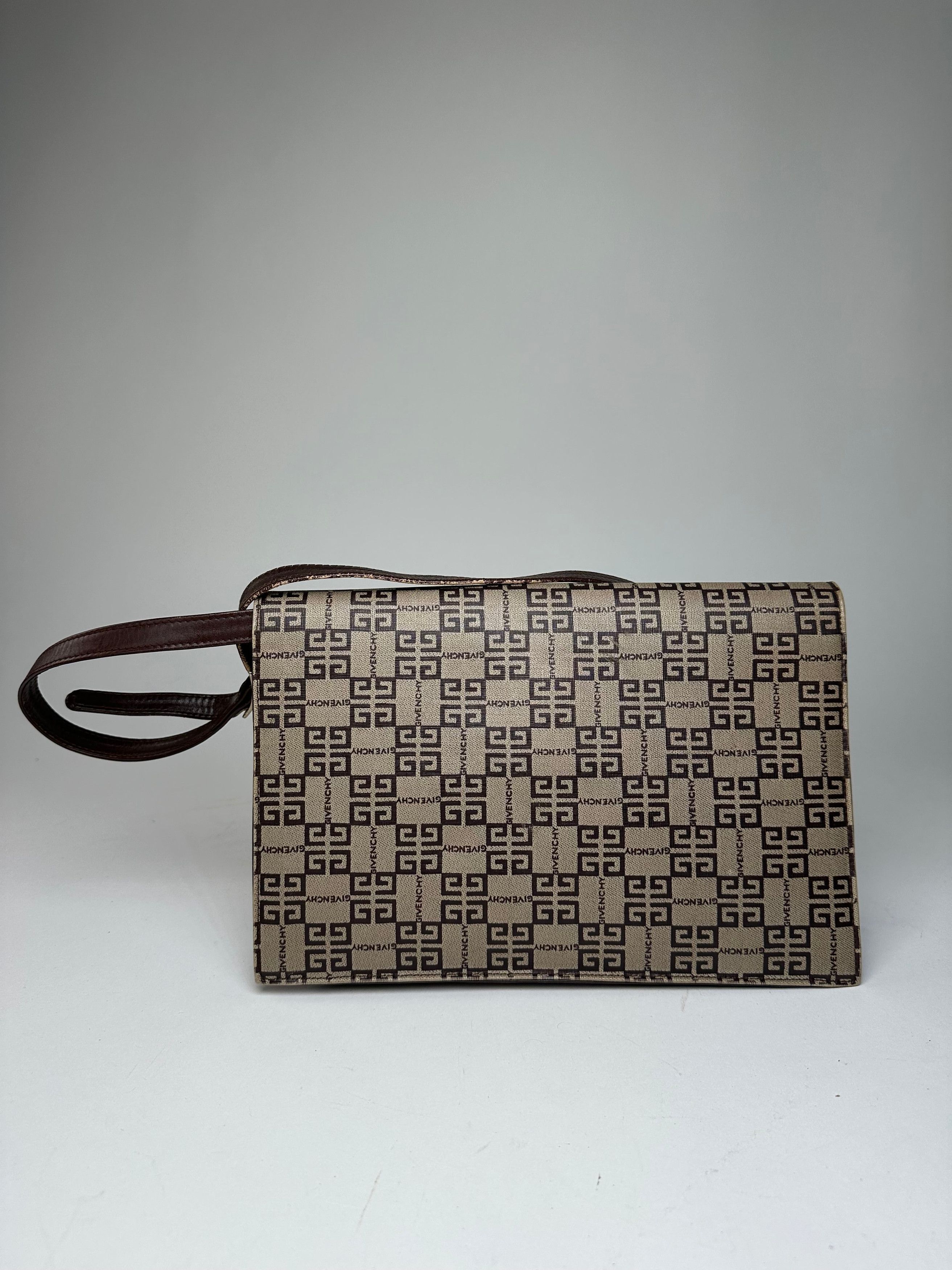 Givenchy Vintage Monogram Leather Multiway Vag Grey Brown Size ONE SIZE - 2 Thumbnail