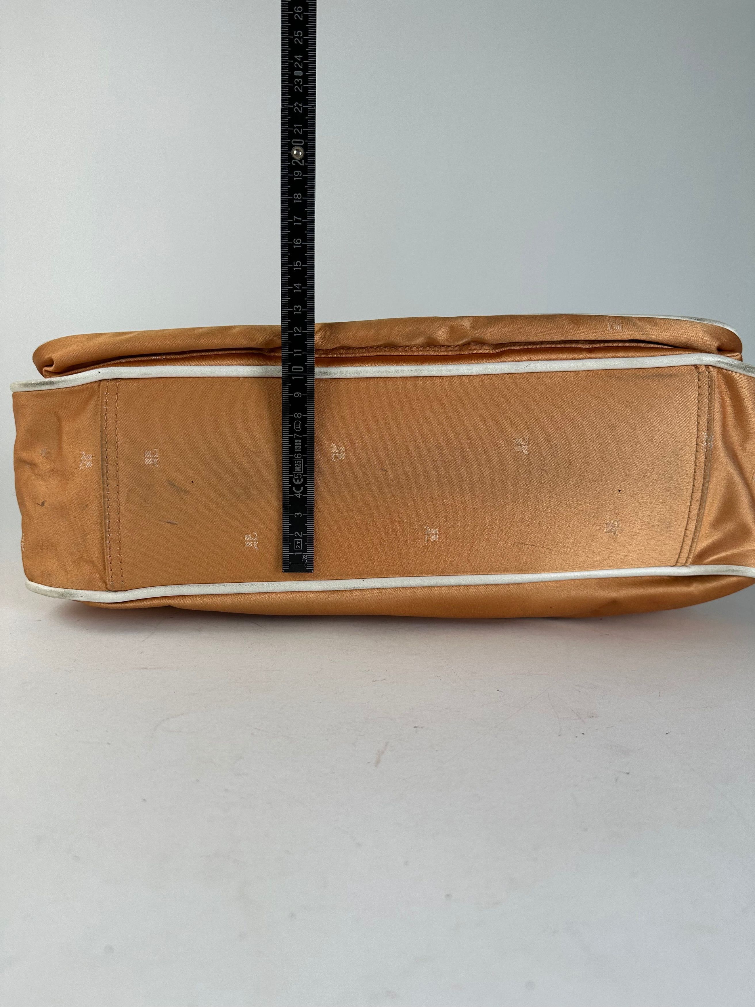 Courreges Vintage Monogram Duffel Bag Peach White Size ONE SIZE - 12 Thumbnail