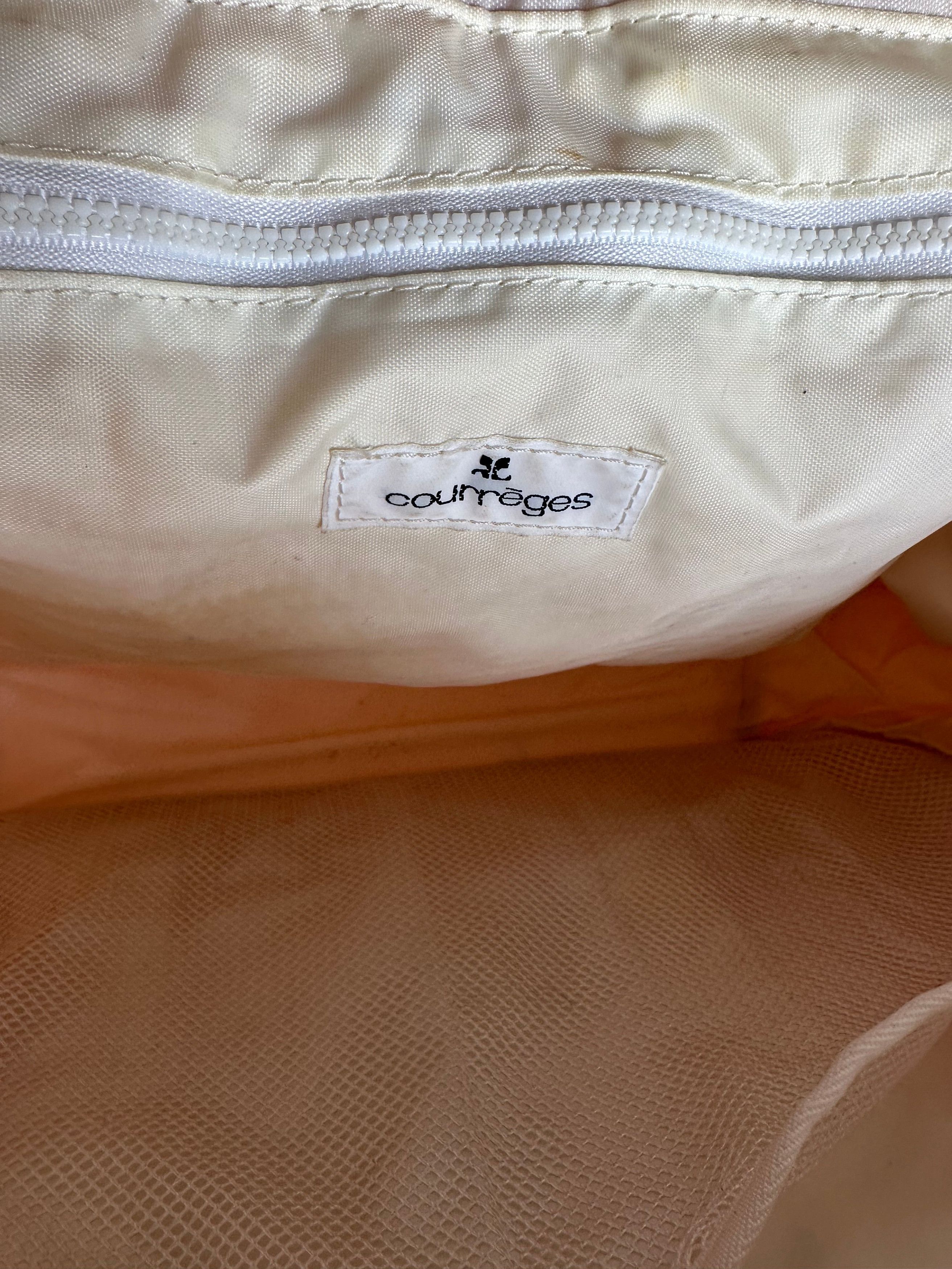 Courreges Vintage Monogram Duffel Bag Peach White Size ONE SIZE - 4 Thumbnail