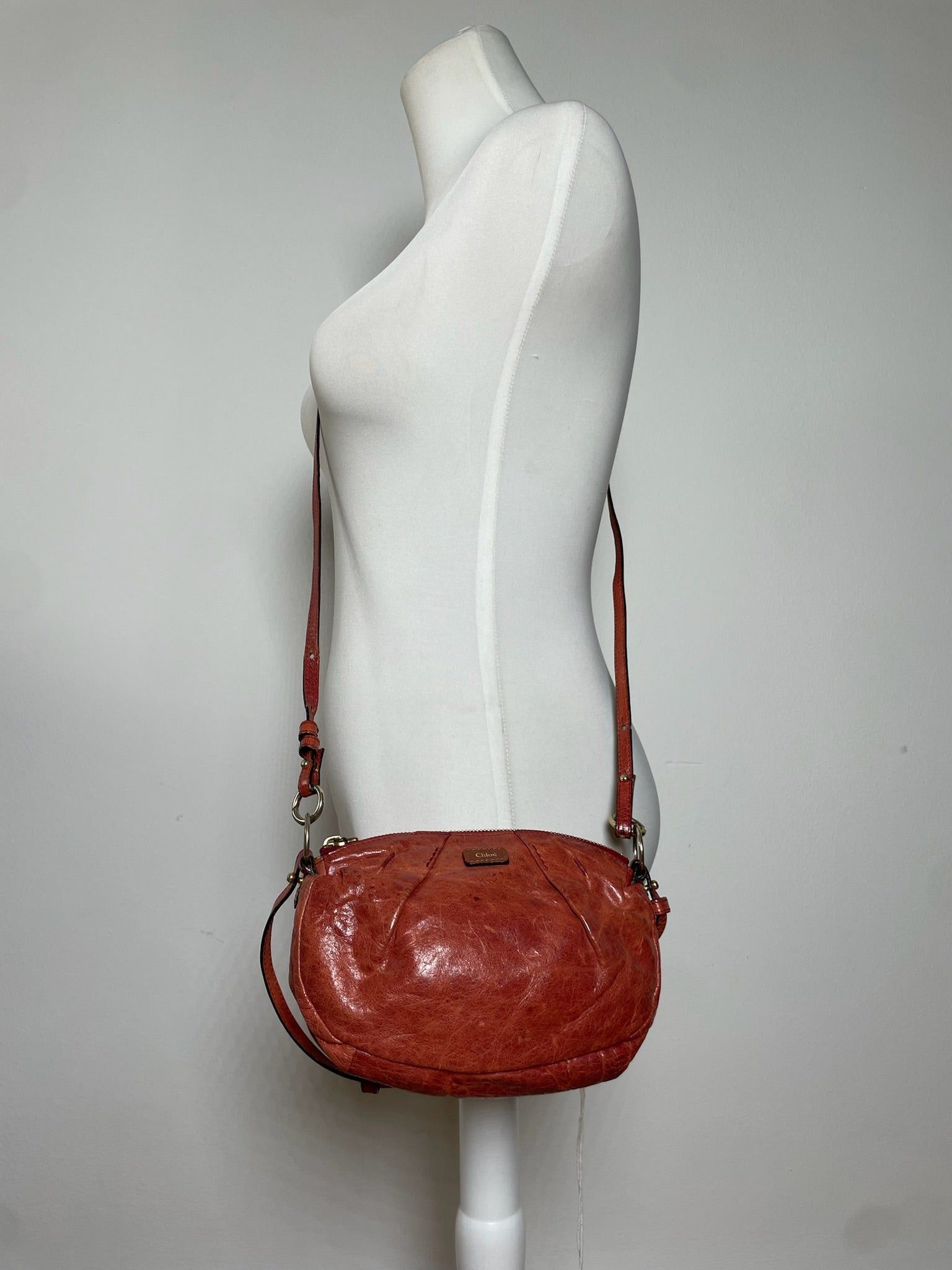 Chloe Vintage 2Way Leather Handbag Red Size ONE SIZE - 4 Thumbnail