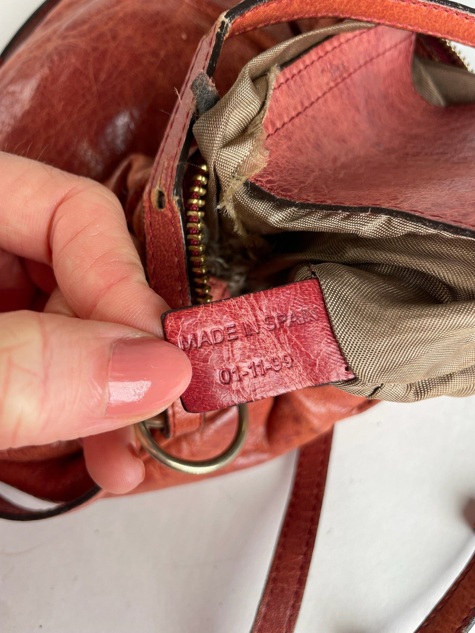Chloe Vintage 2Way Leather Handbag Red Size ONE SIZE - 3 Thumbnail