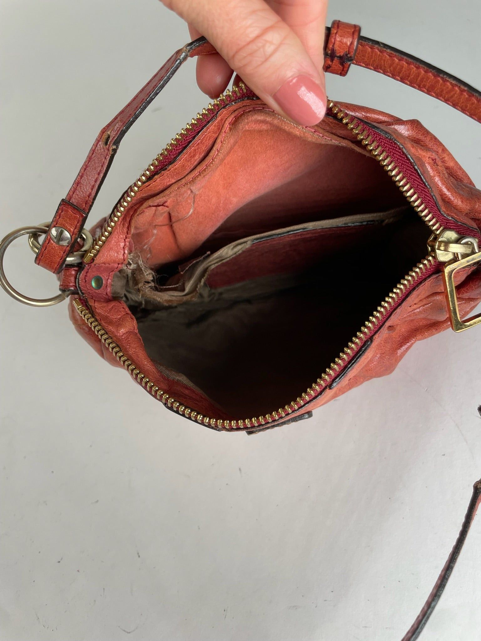 Chloe Vintage 2Way Leather Handbag Red Size ONE SIZE - 5 Thumbnail