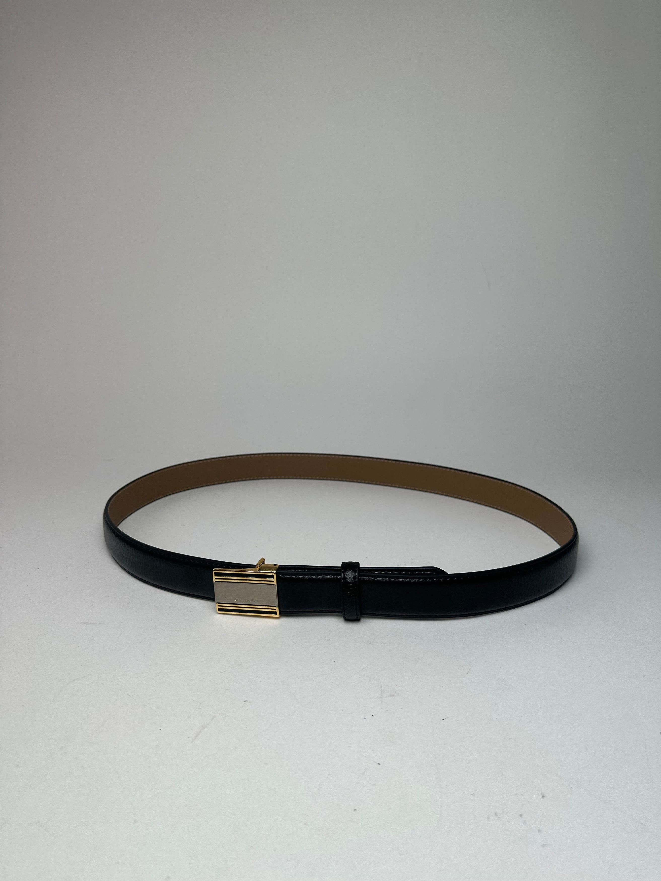 Dior Vintage Snake Emblossed Leather Belt Black Size ONE SIZE - 6 Thumbnail