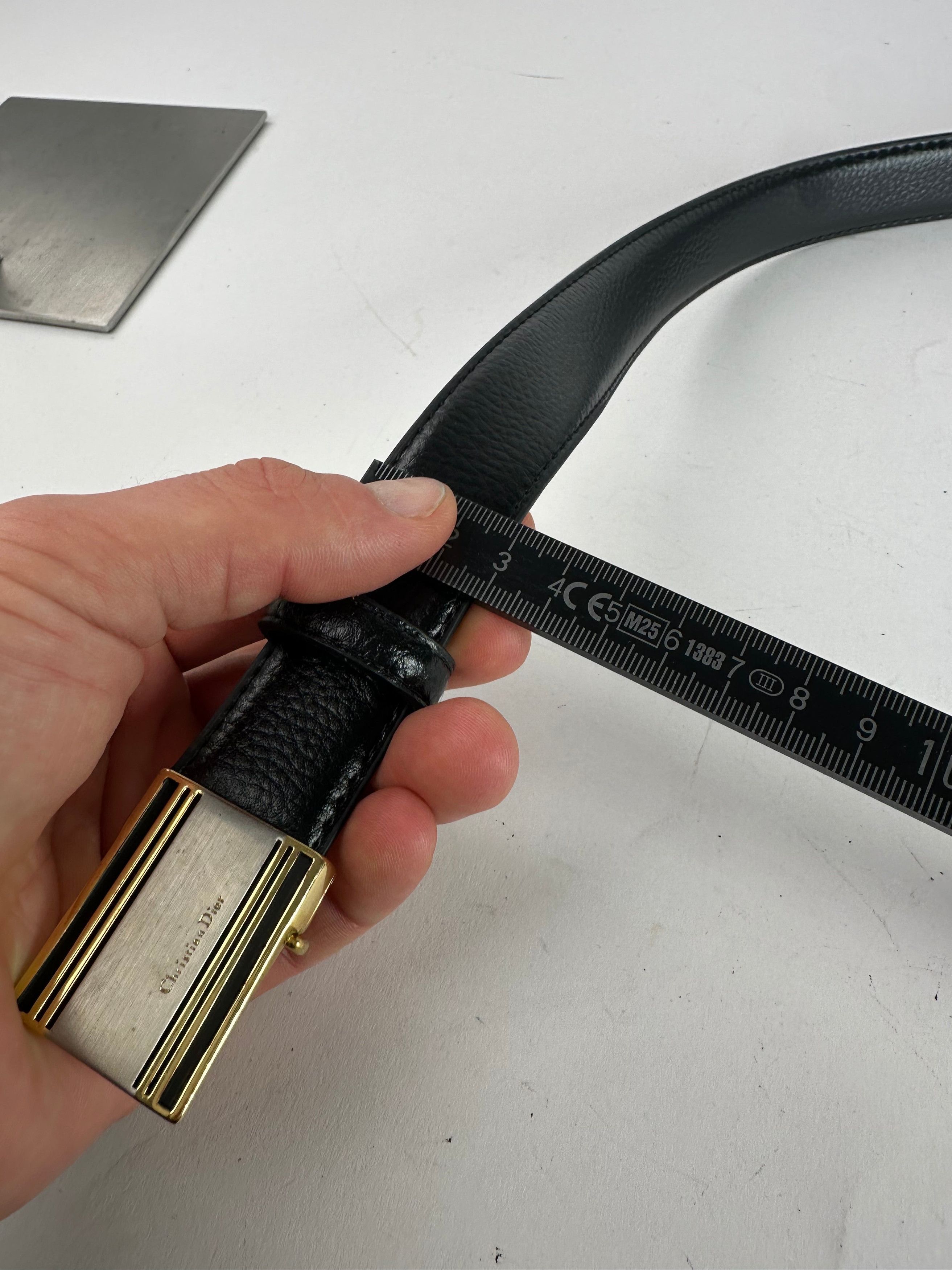 Dior Vintage Snake Emblossed Leather Belt Black Size ONE SIZE - 9 Thumbnail