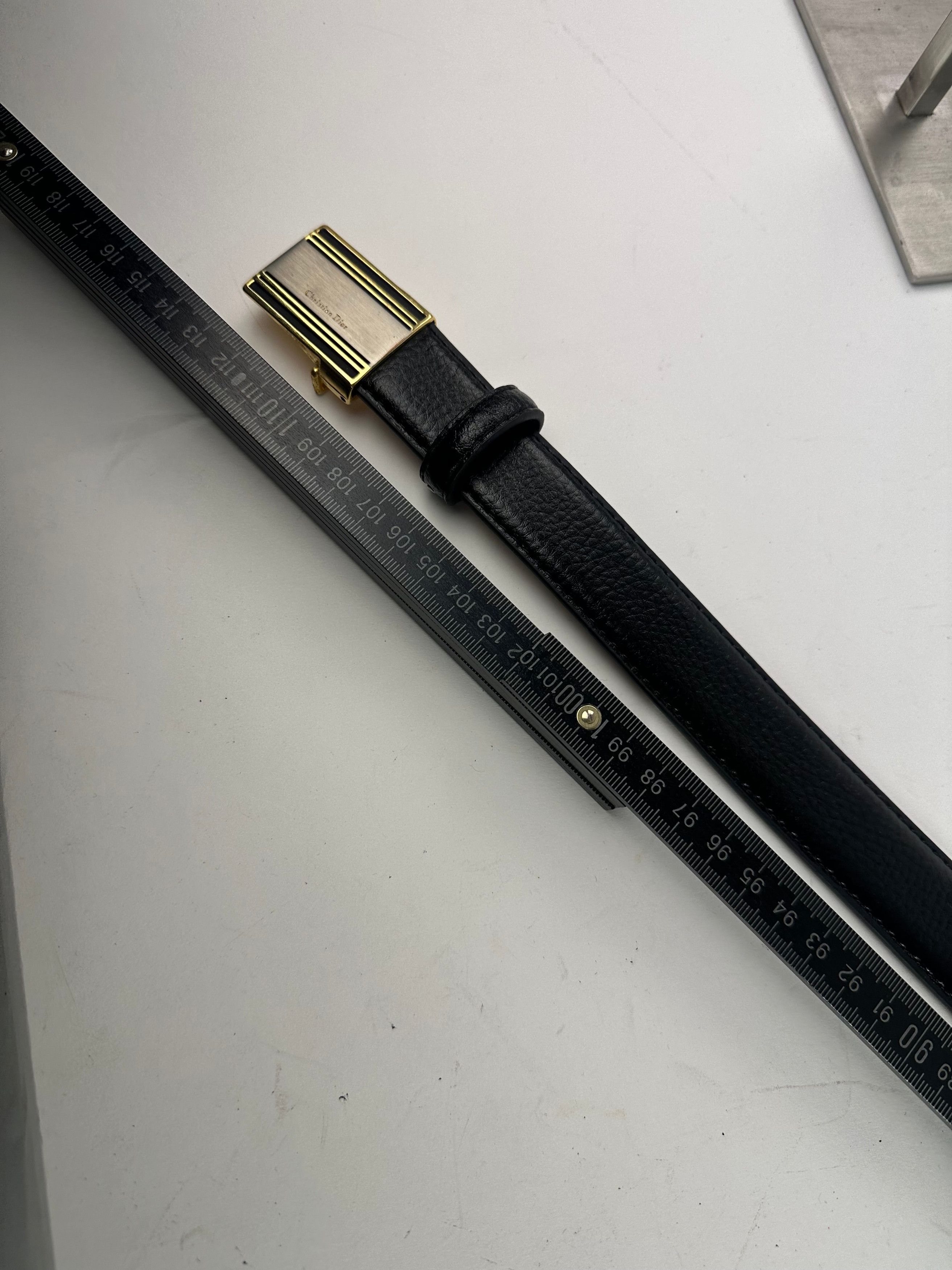 Dior Vintage Snake Emblossed Leather Belt Black Size ONE SIZE - 8 Thumbnail