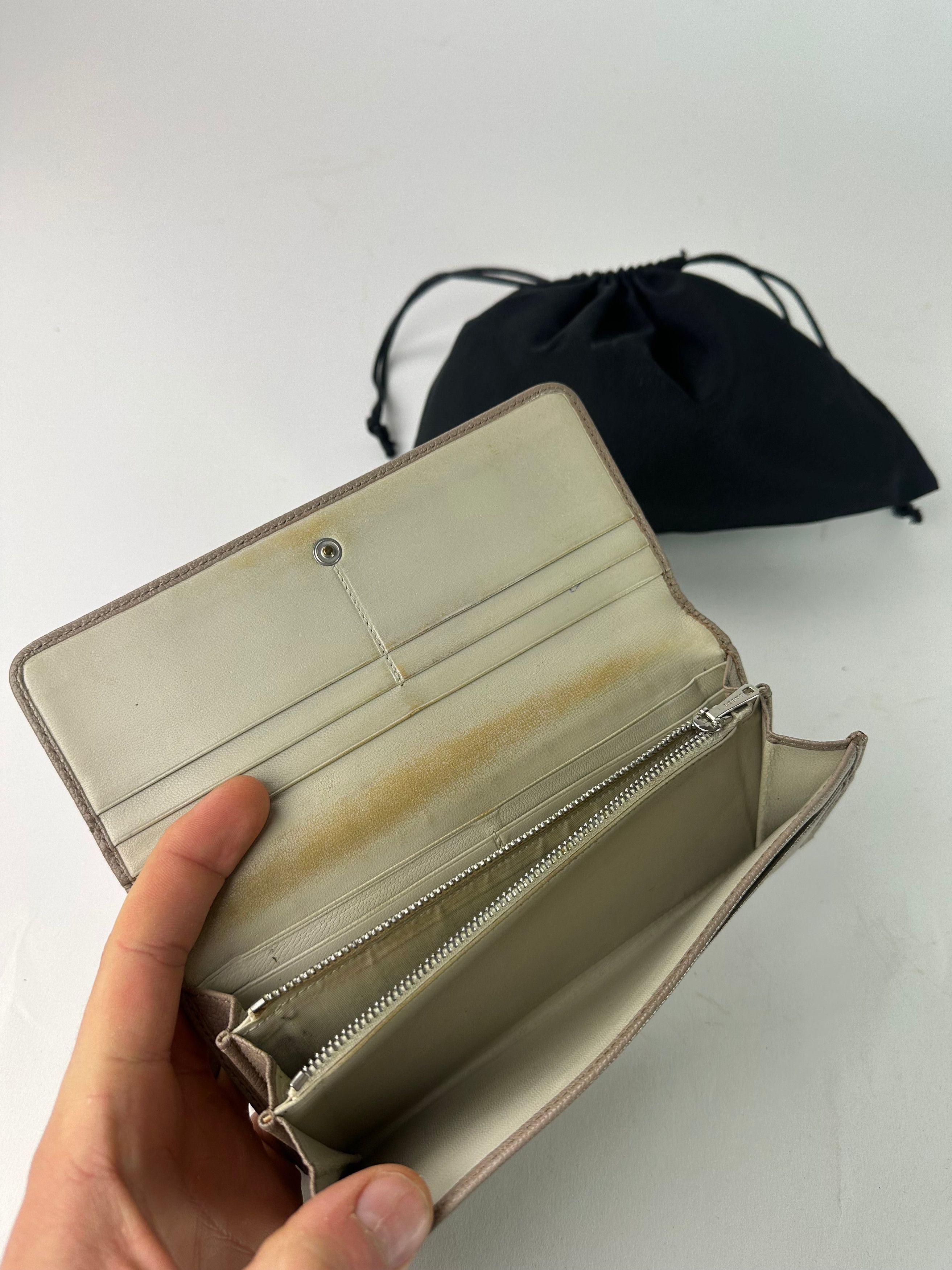 Loewe Vintage Leather Long Wallet Beige Size ONE SIZE - 5 Thumbnail
