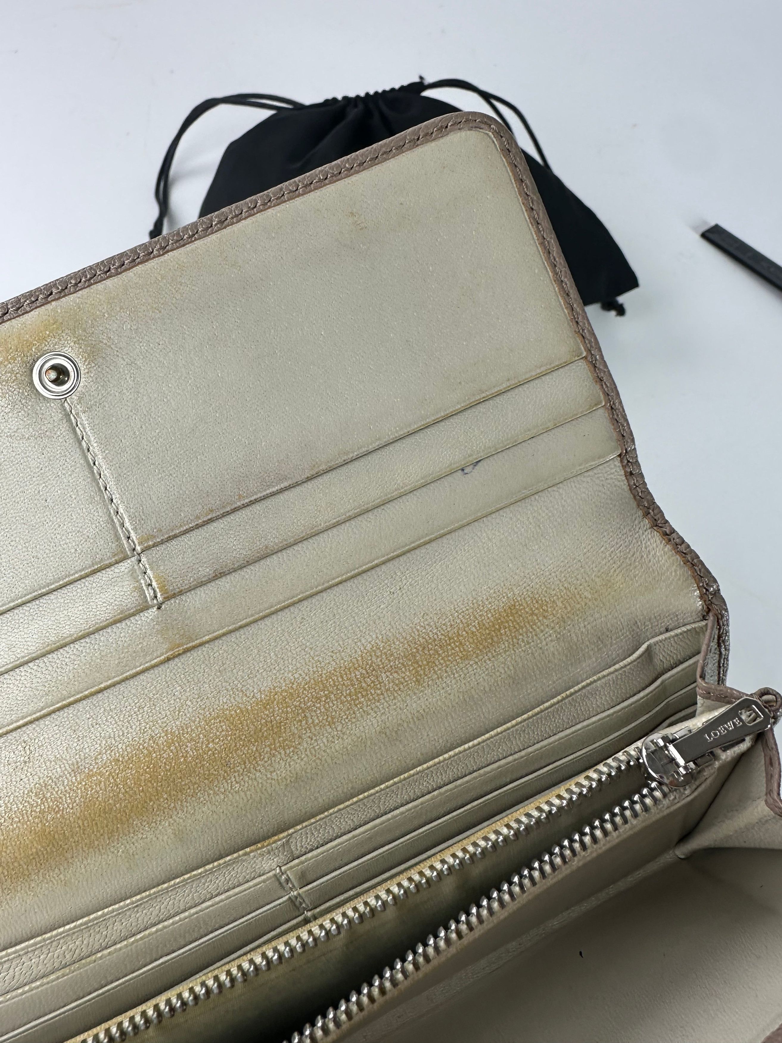 Loewe Vintage Leather Long Wallet Beige Size ONE SIZE - 7 Thumbnail