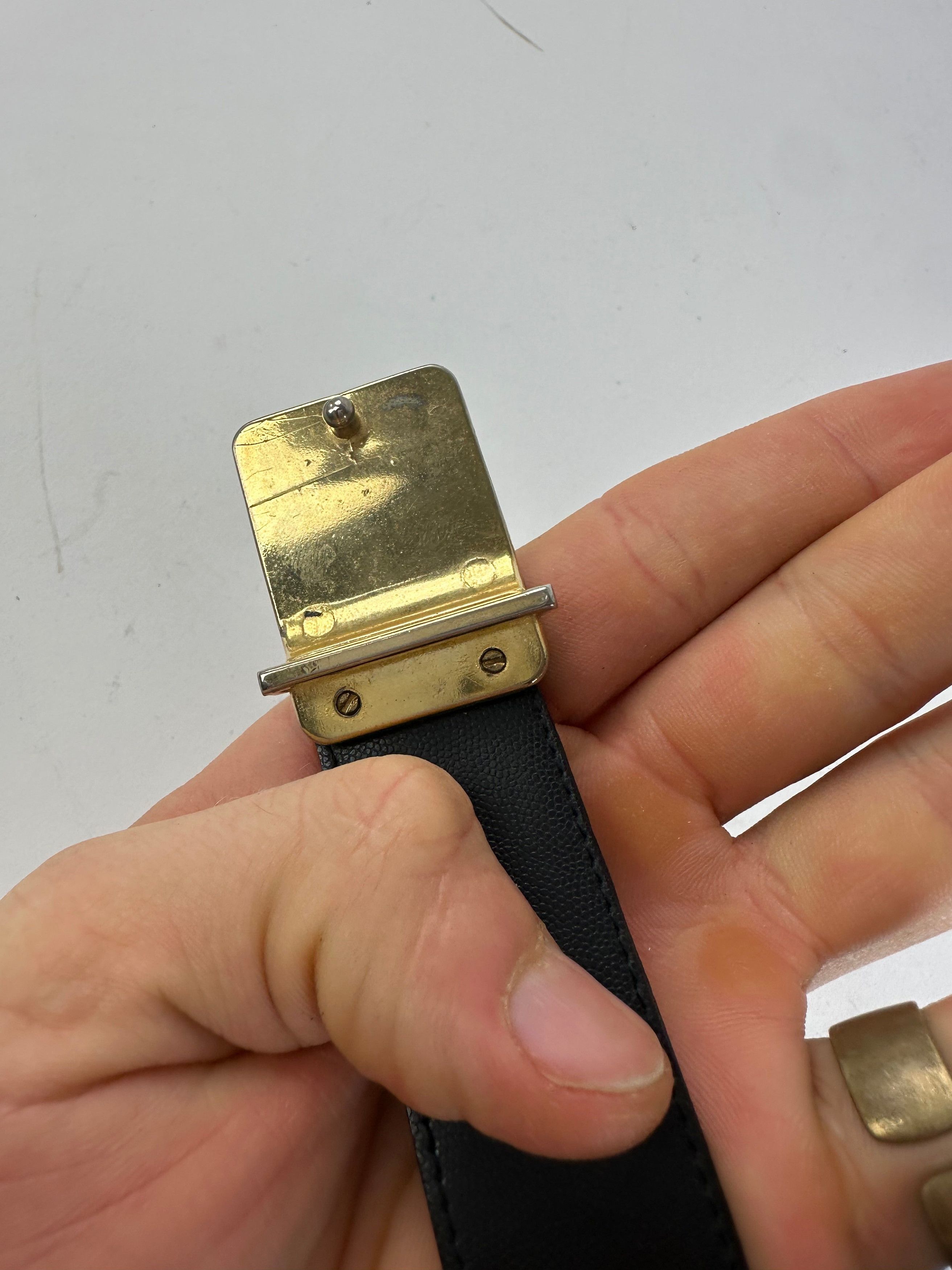 Dior Vintage Leather Belt Black Size ONE SIZE - 5 Thumbnail